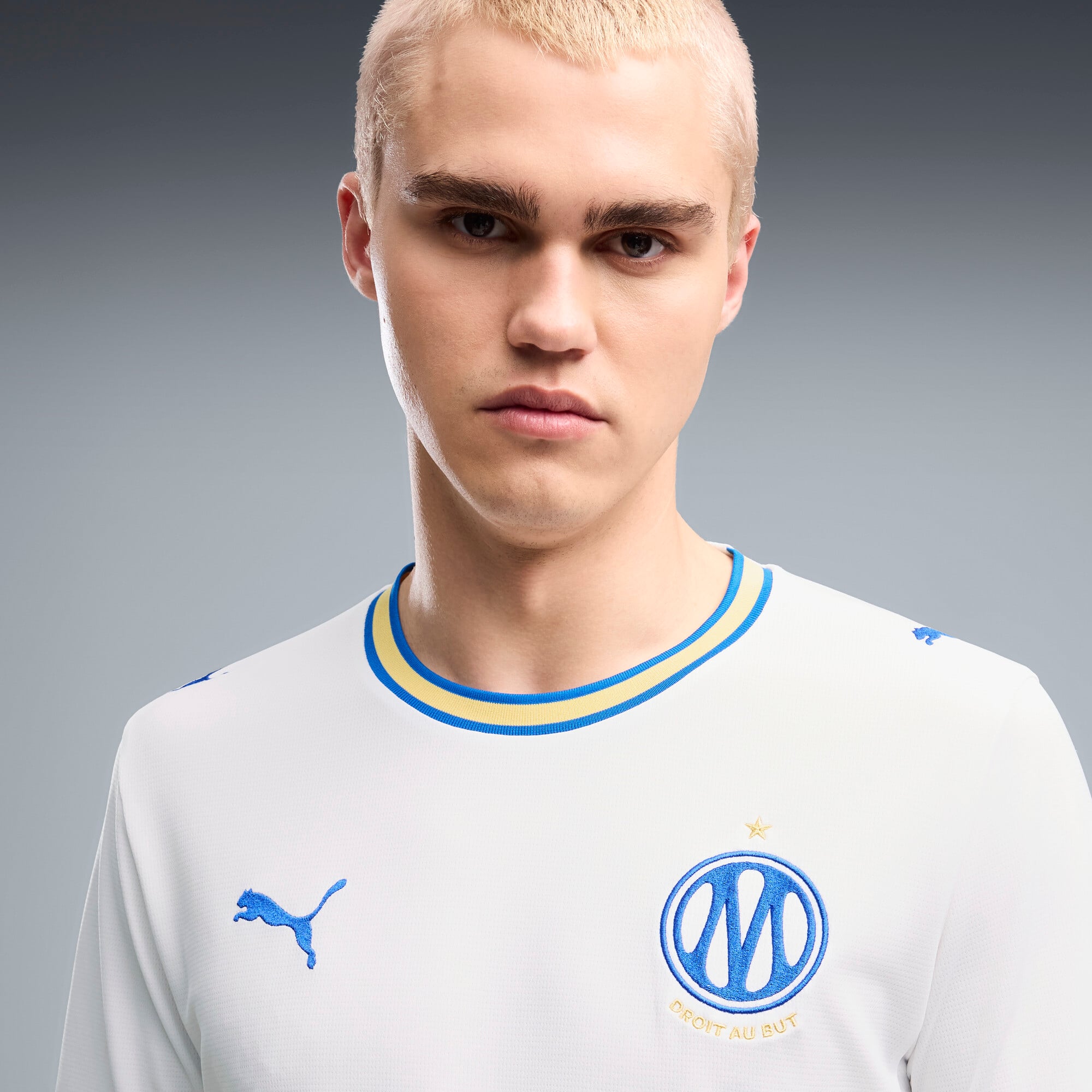 Men's Puma White Olympique Marseille 2026/27 Home Replica Jersey