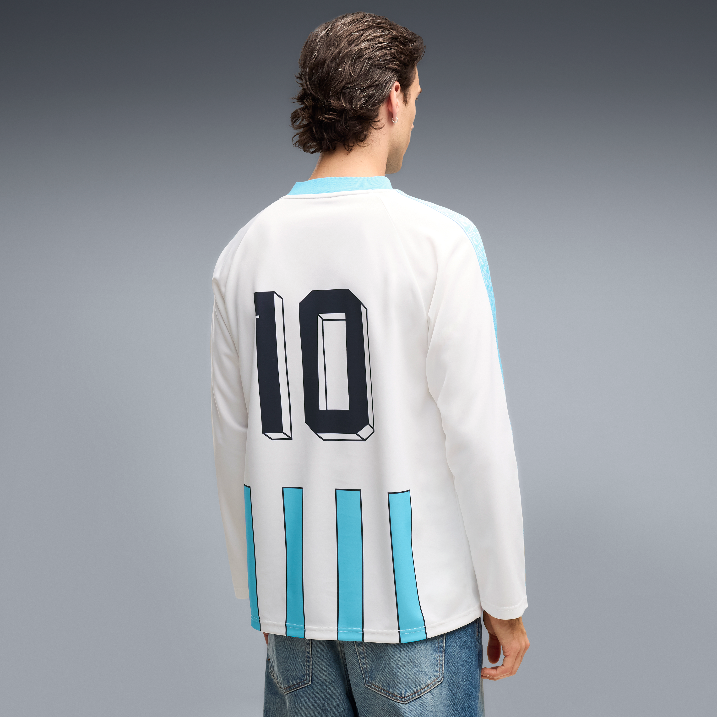 Men's Puma White Olympique Marseille 2026/27 King Long Sleeve Fashion Jersey