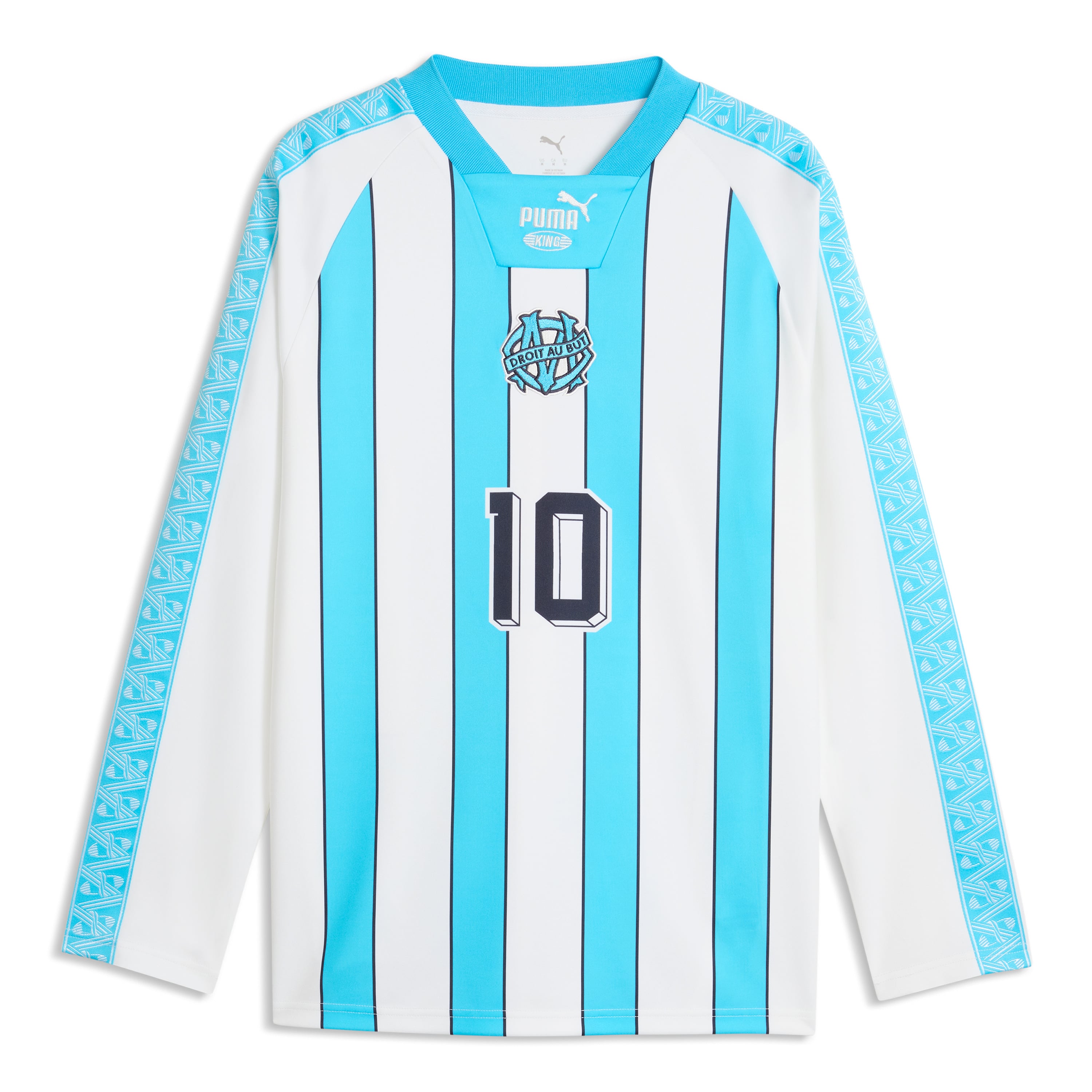 Men's Puma White Olympique Marseille 2026/27 King Long Sleeve Fashion Jersey