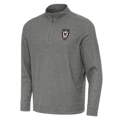 Orange County SC Antigua Subtle Quarter-Zip Sweatshirt - Heather Black