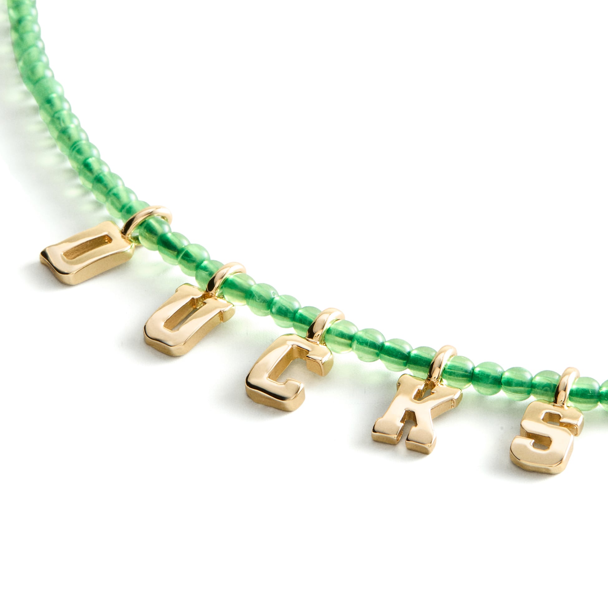 Collier à slogan délicat en perles BaubleBar Oregon Ducks