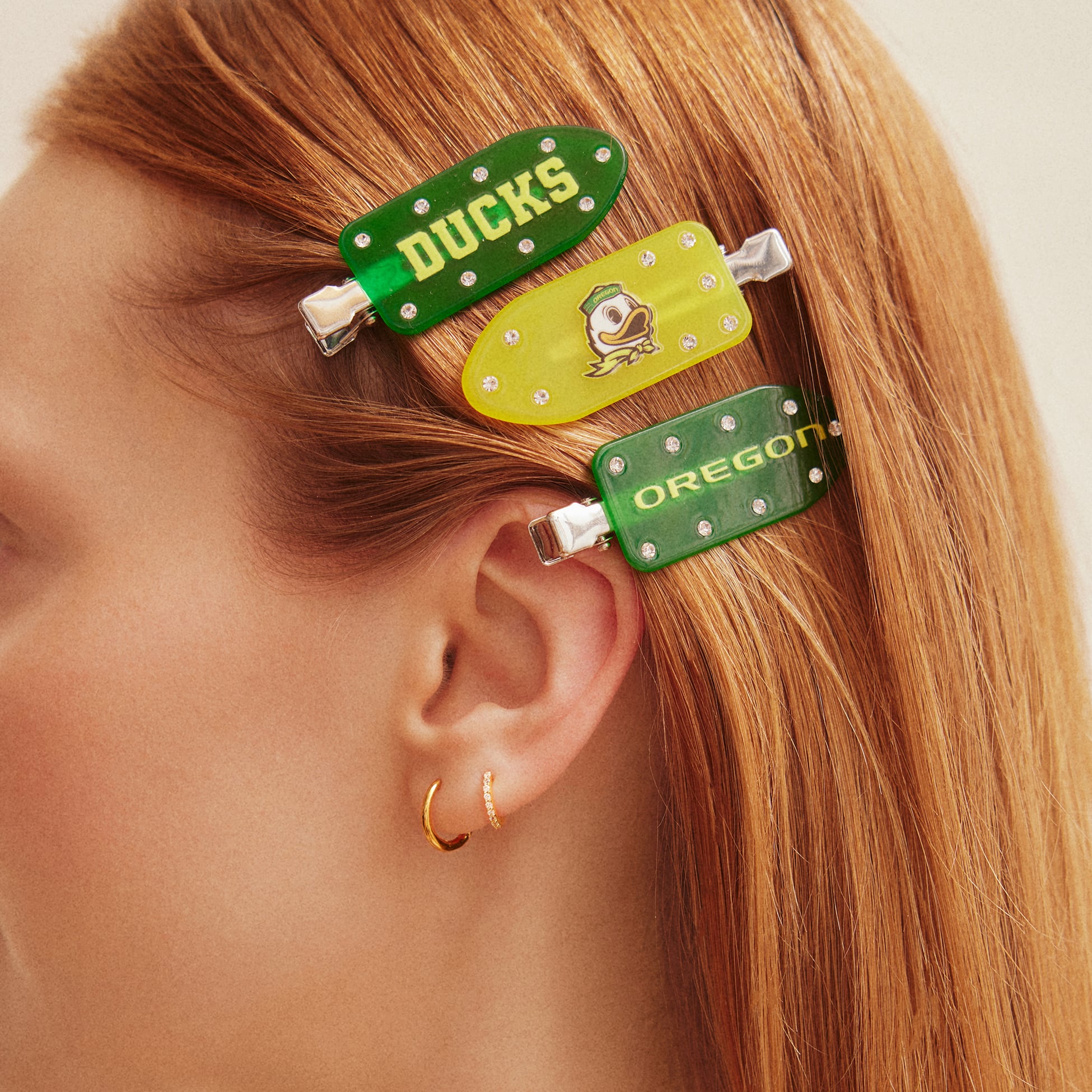 Ensemble de six pinces à cheveux BaubleBar Oregon Ducks