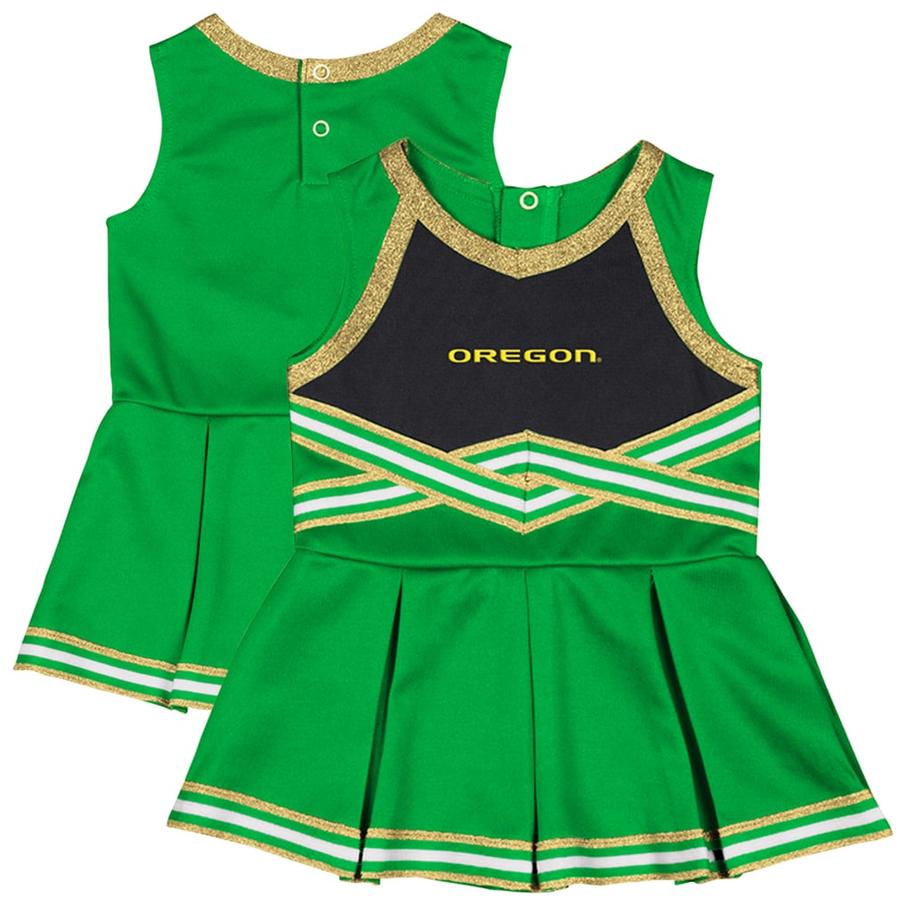green cheerleader dress Colosseum Girls Baby Boys and Girls Oregon Ducks Lollipop Park Cheer long-formal-gowns