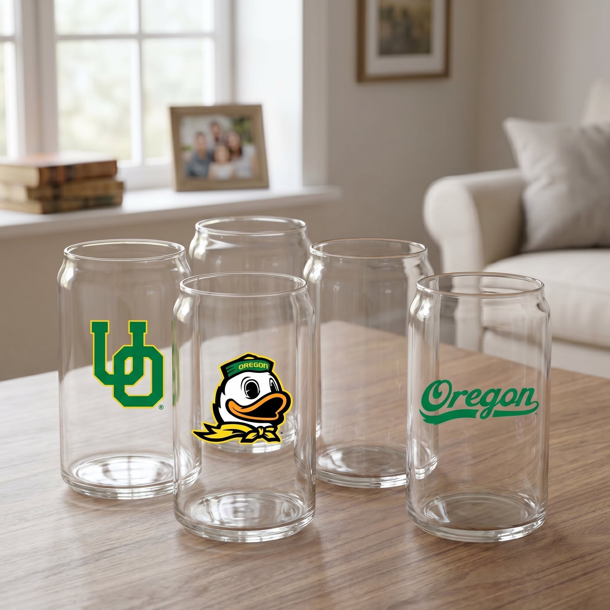 Ensemble de 4 canettes en verre de collection Indigo Falls Oregon Ducks