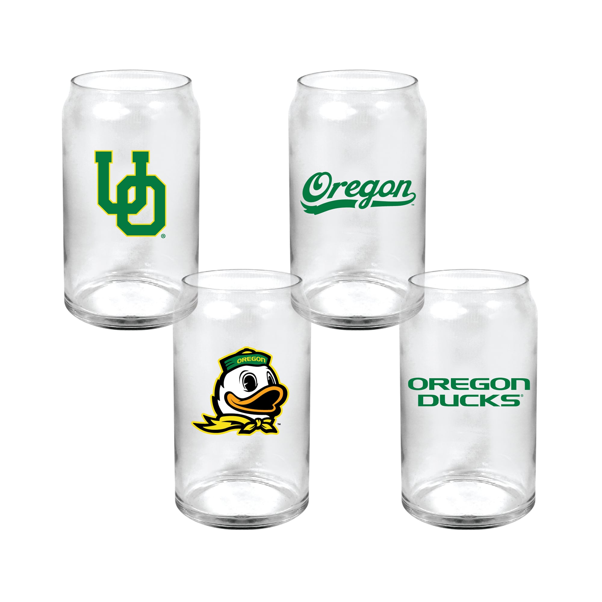 Ensemble de 4 canettes en verre de collection Indigo Falls Oregon Ducks