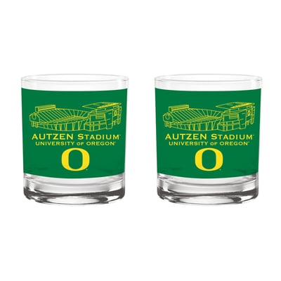 Pack de 2 verres à whisky Oregon Ducks Indigo Falls Core Stadium