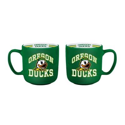 Oregon Ducks Logo Brands Two-Piece 15oz. Stripe Mug Set