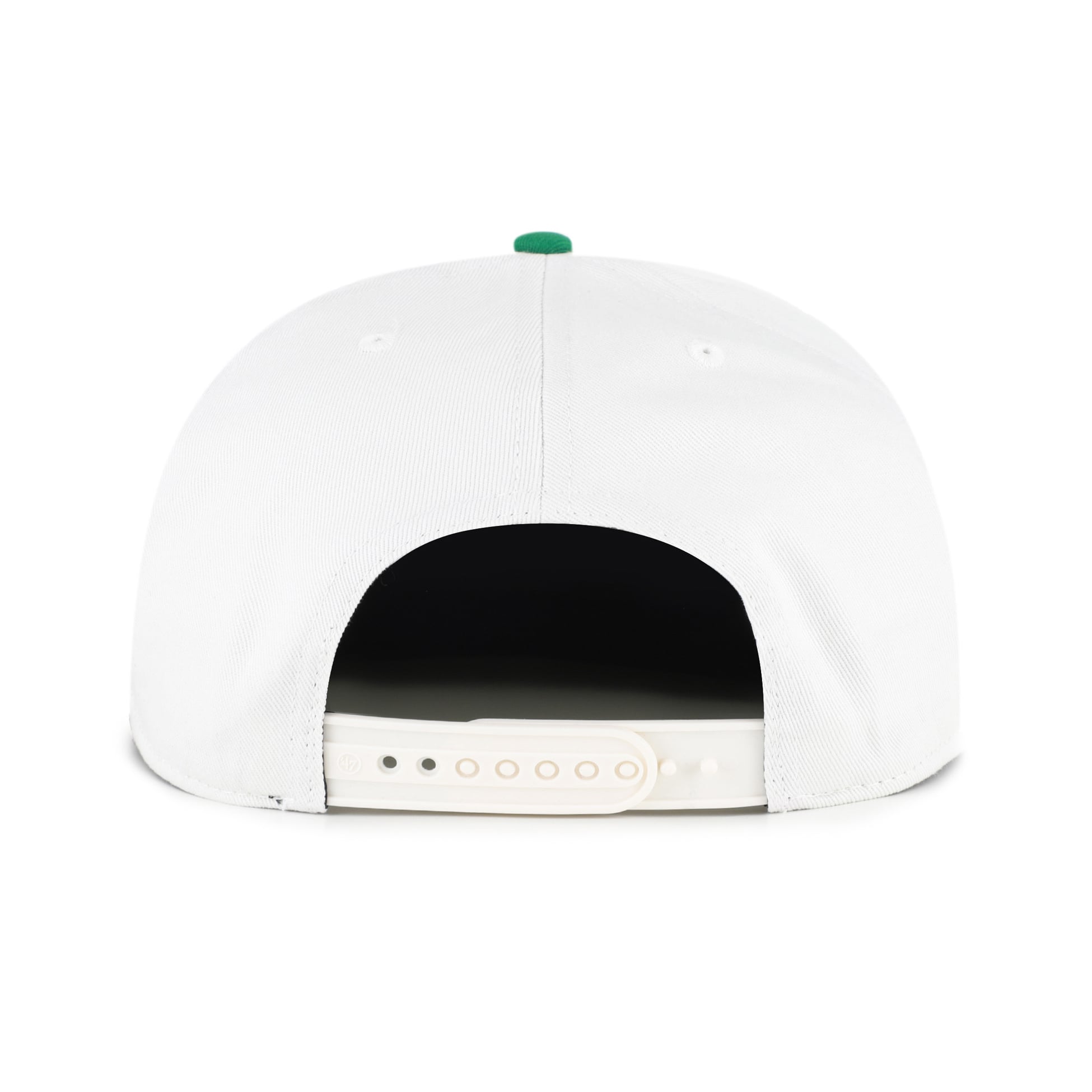 Men's '47 White/Green Oregon Ducks Script Stack Relaxed Captain Adjustable Hat