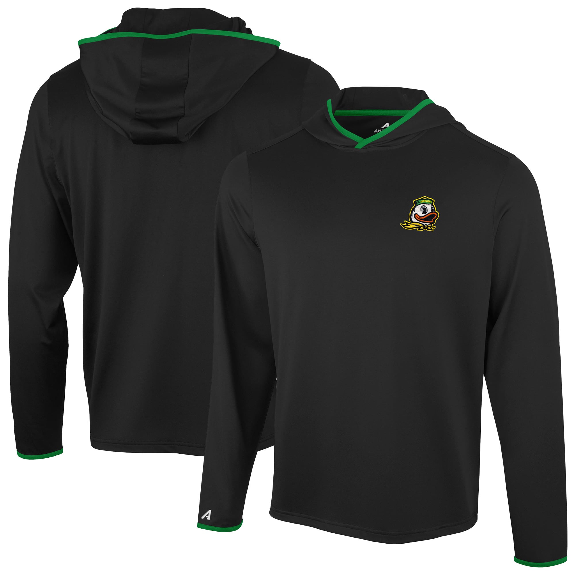 T-shirt à capuche manches longues Antigua Black Oregon Ducks Brink Color Pop pour homme