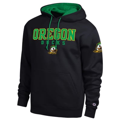  Oregon Ducks Champion Contrast Hoodie - Black