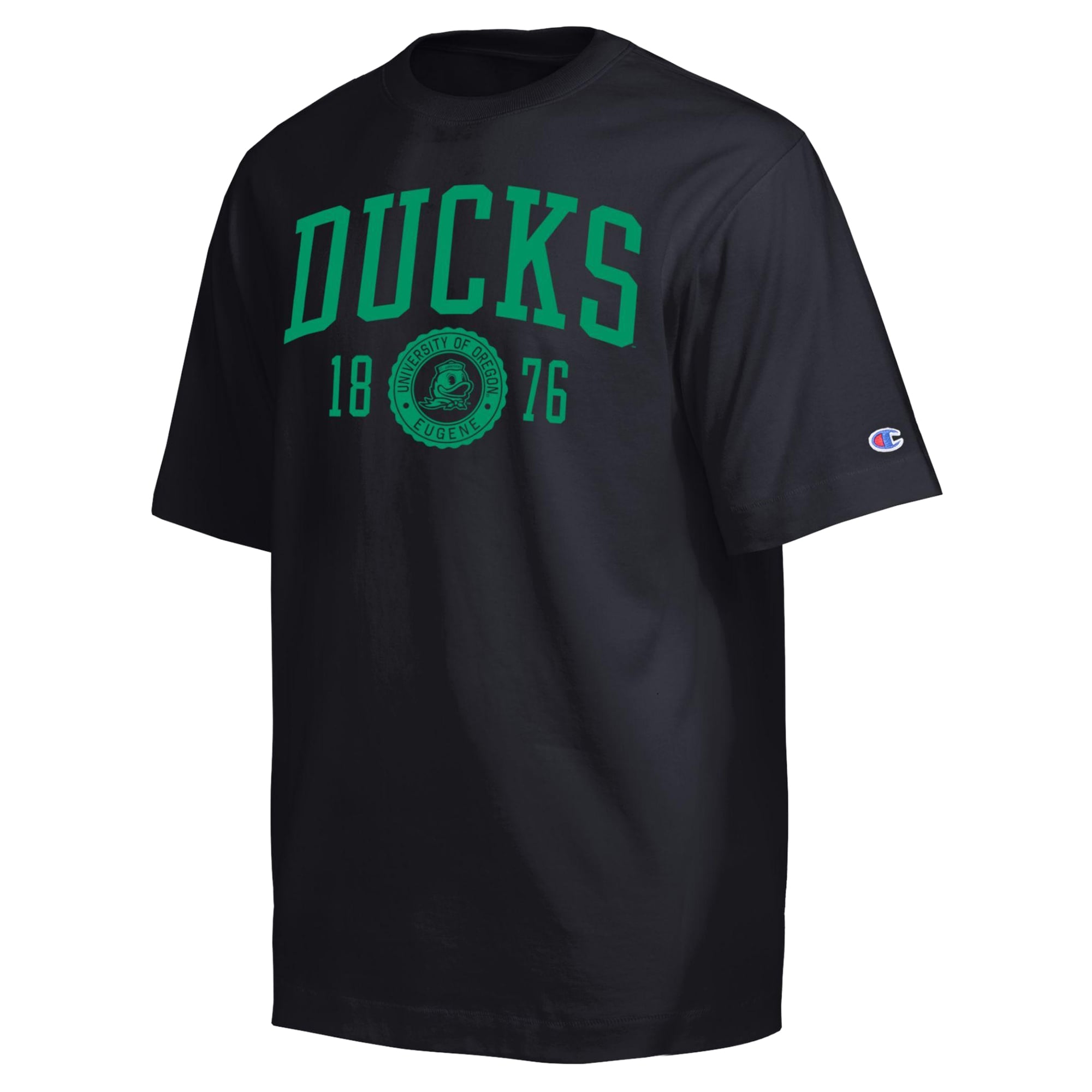 Men's Champion  Black Oregon Ducks Established Tradition Heavyweight T-Shirt