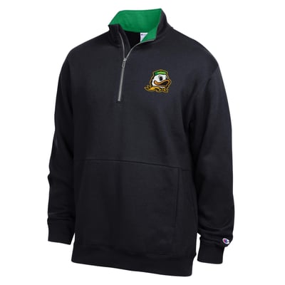  Oregon Ducks Champion Fleece Quarter-Zip Pullover - Black