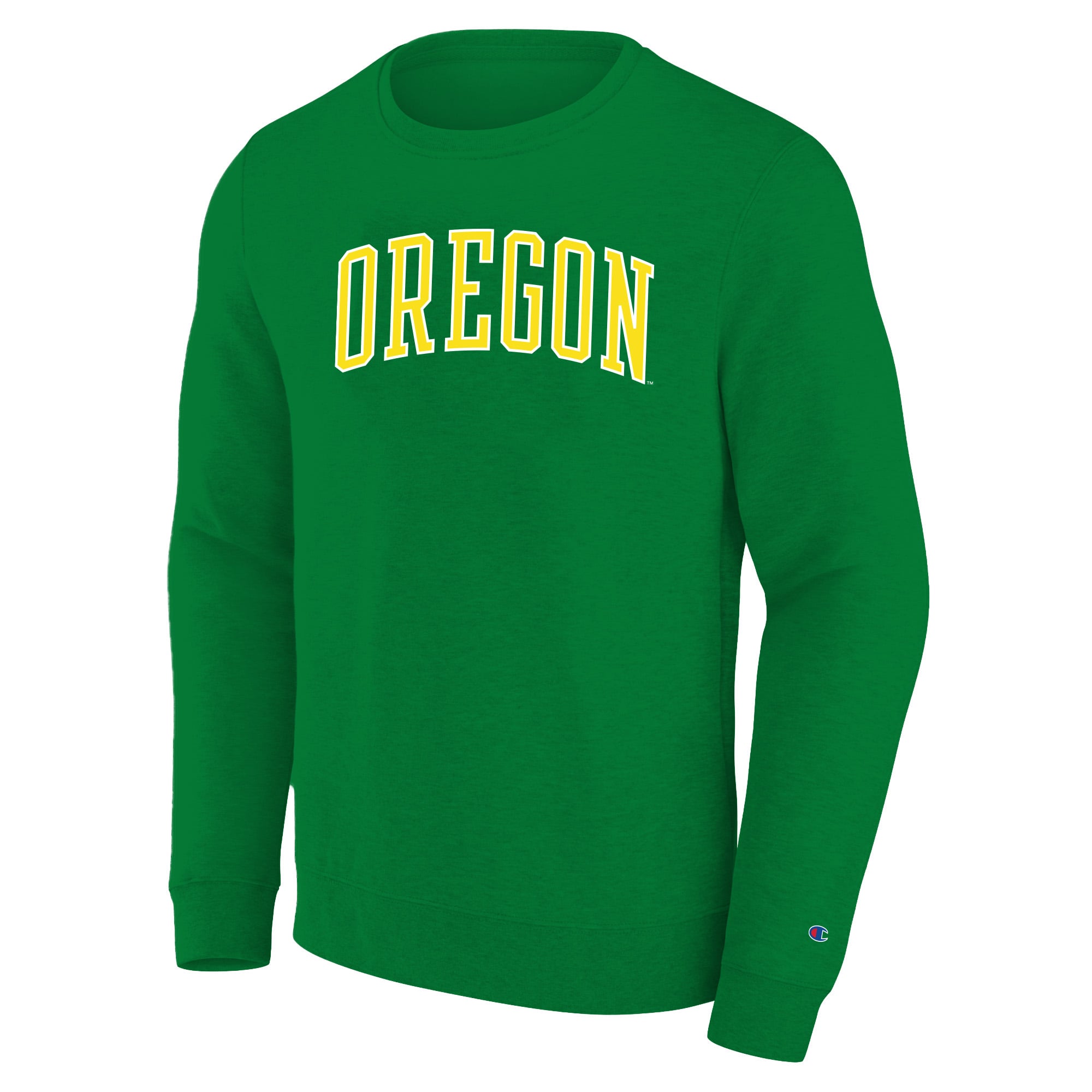 Sweat-shirt Champion vert pour homme avec applique en forme d'arche des Oregon Ducks, grandes tailles