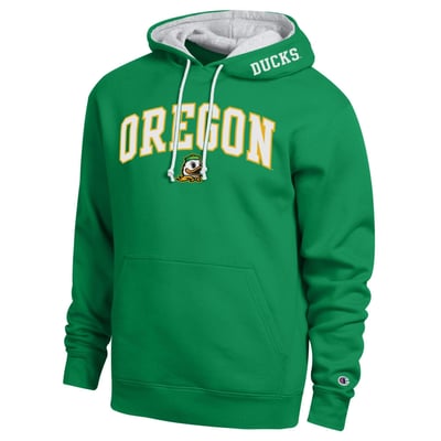  Oregon Ducks Champion Arch Tackle Twill Hoodie - Green