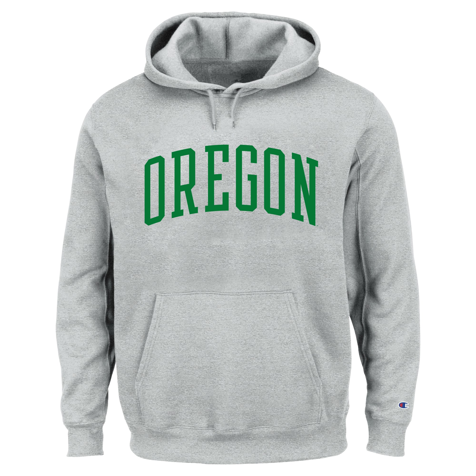 Sweat à capuche Champion pour homme, gris chiné, Oregon Ducks, grandes tailles, en polaire Reverse Weave.