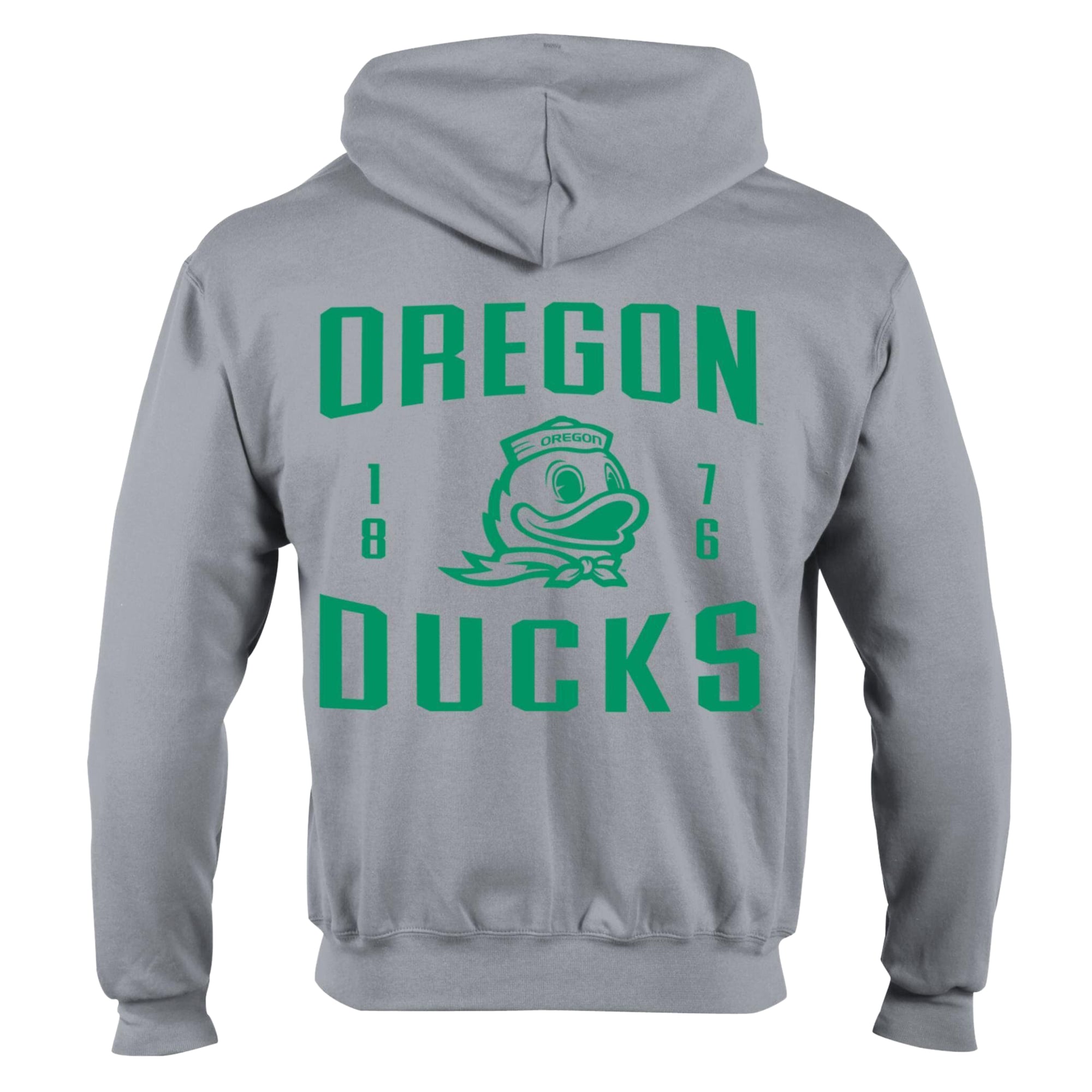Men's Champion  Heather Gray Oregon Ducks Varsity Powerblend Full-Zip Fleece Hoodie