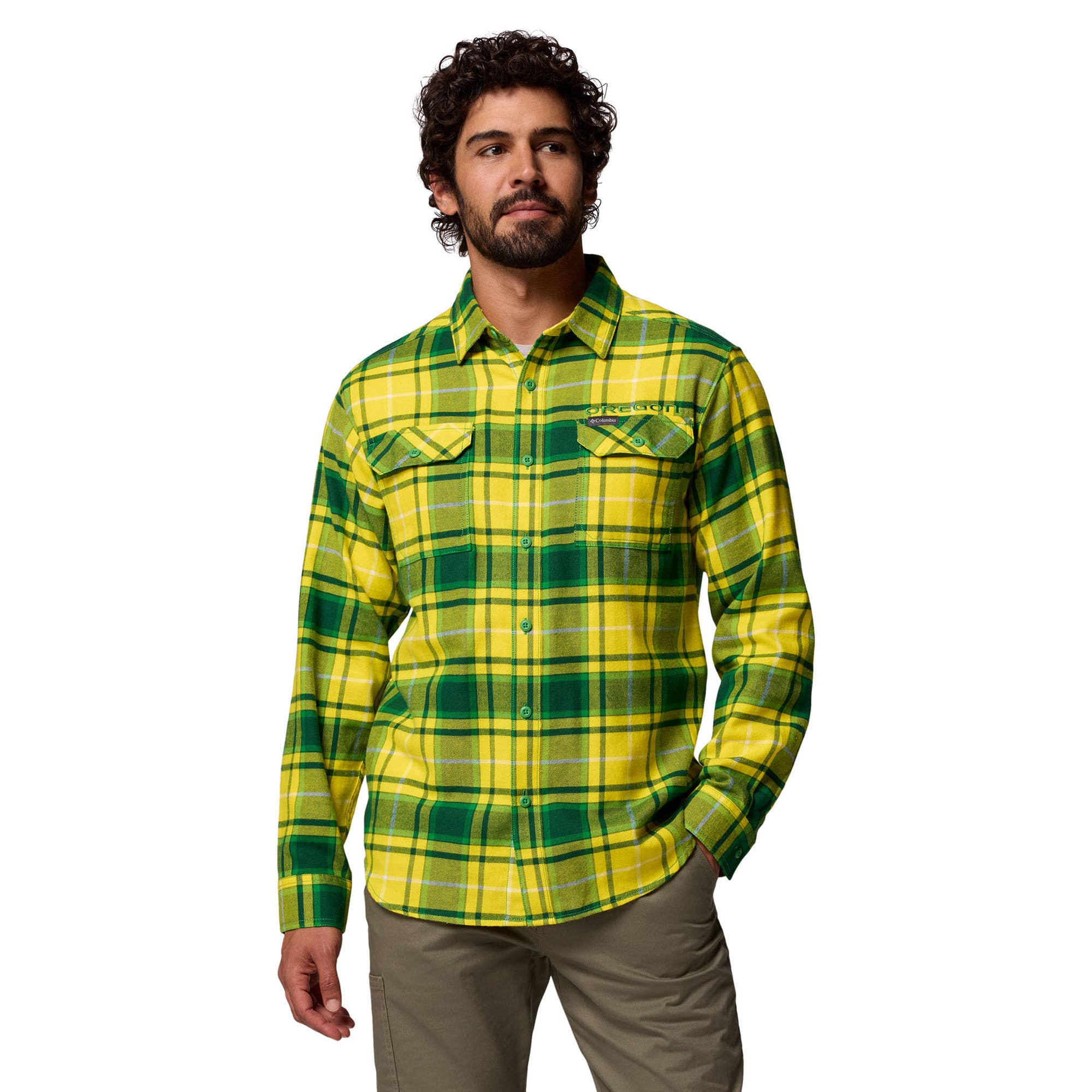 Chemise boutonnée à manches longues en flanelle Omni-Wick pour homme
