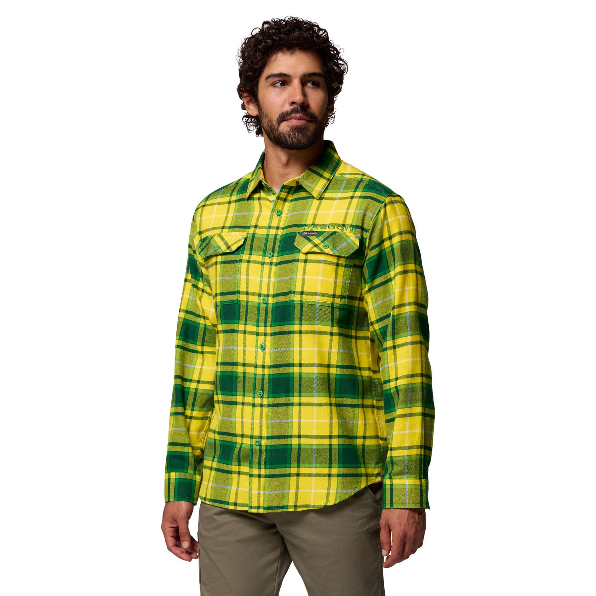 Chemise boutonnée à manches longues en flanelle Omni-Wick pour homme