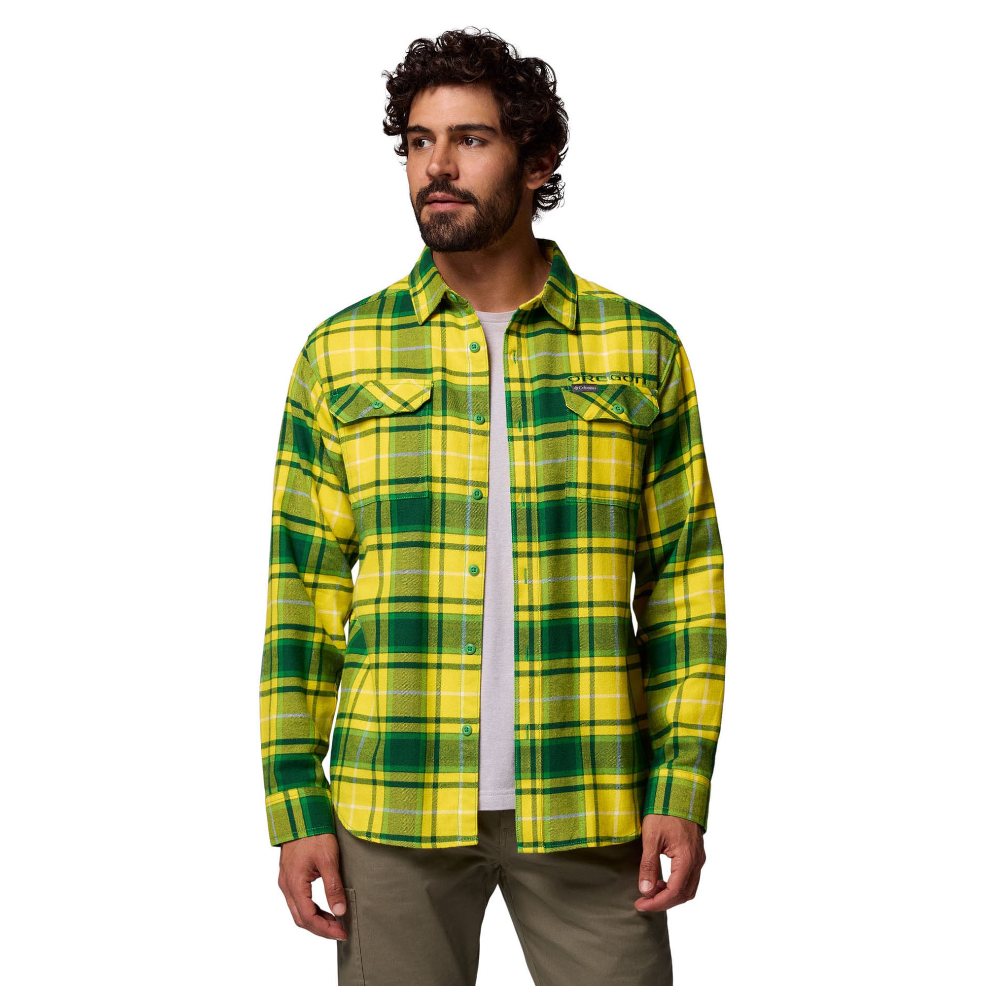 Chemise boutonnée à manches longues en flanelle Omni-Wick pour homme