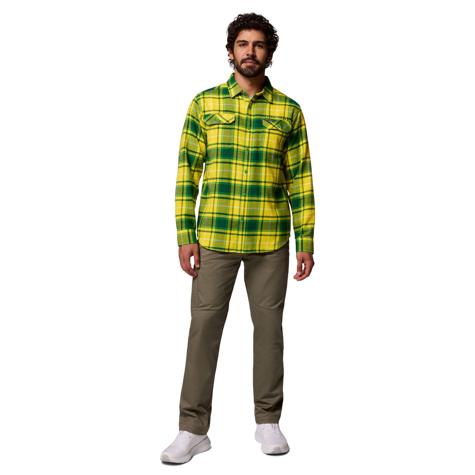 Chemise boutonnée à manches longues en flanelle Omni-Wick pour homme