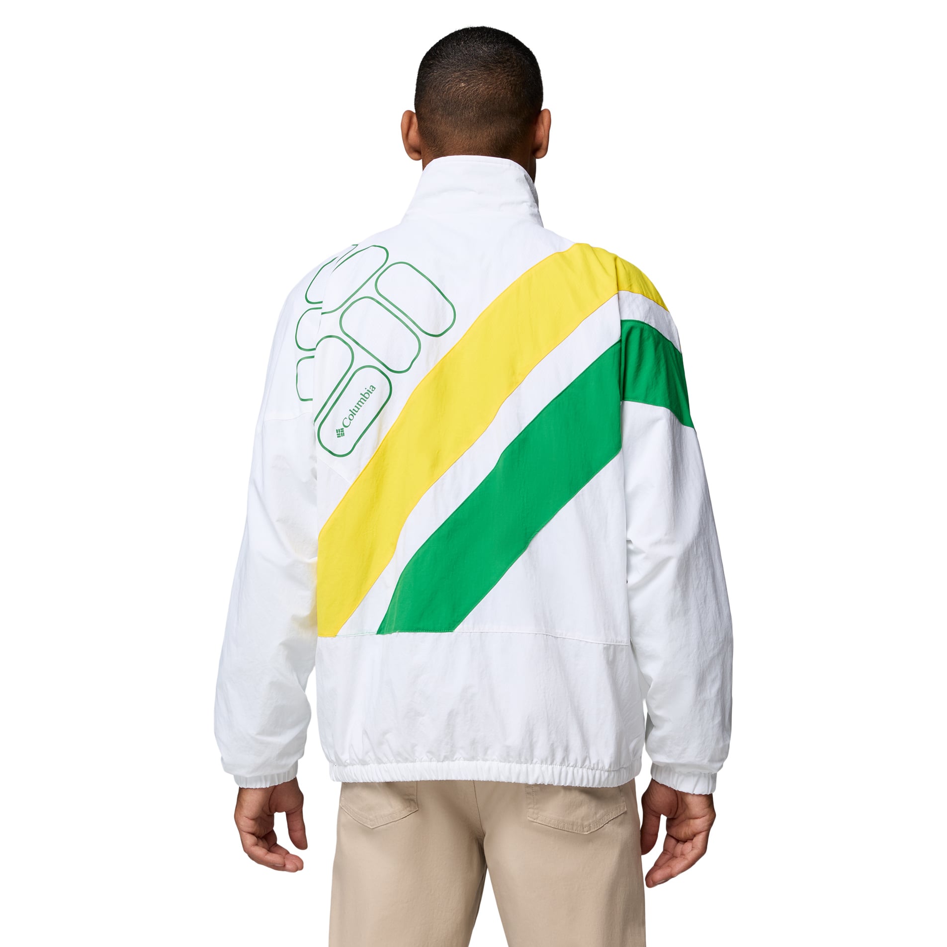 Veste coupe-vent zippée intégrale Columbia White Oregon Ducks Reventure pour homme