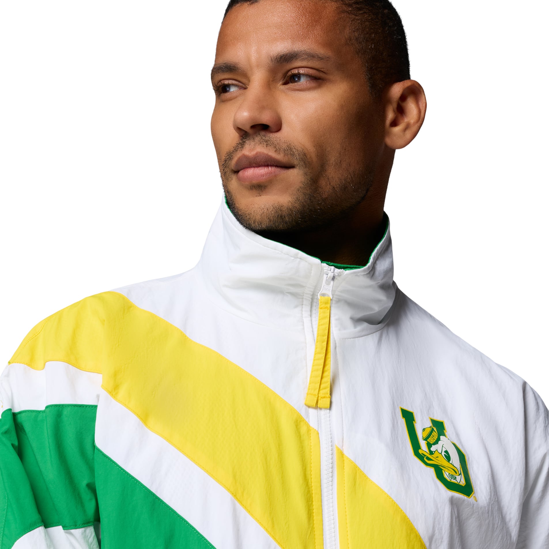 Veste coupe-vent zippée intégrale Columbia White Oregon Ducks Reventure pour homme