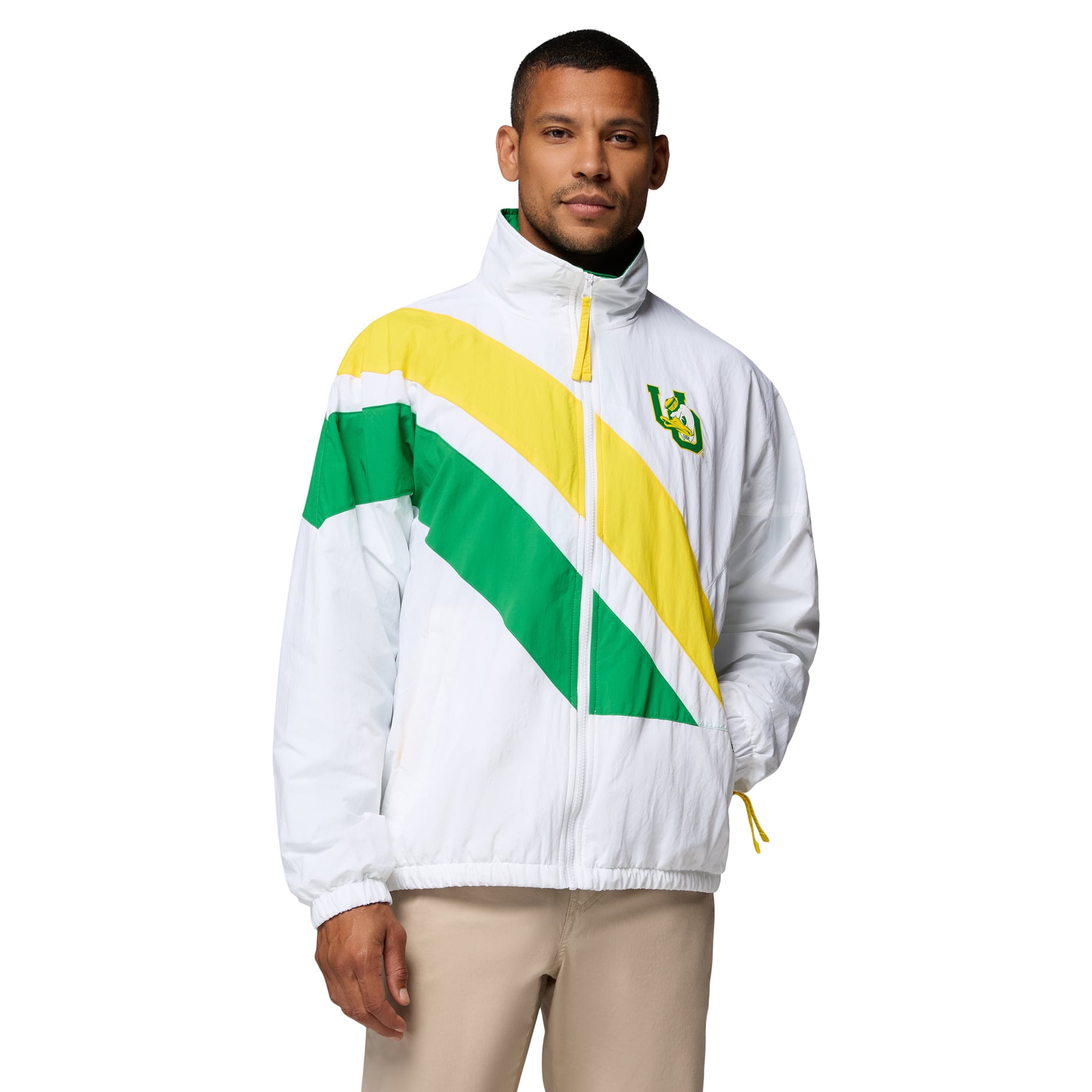 Men's Columbia White Oregon Ducks Reventure Full-Zip Windbreaker Omni-Shield Jacket