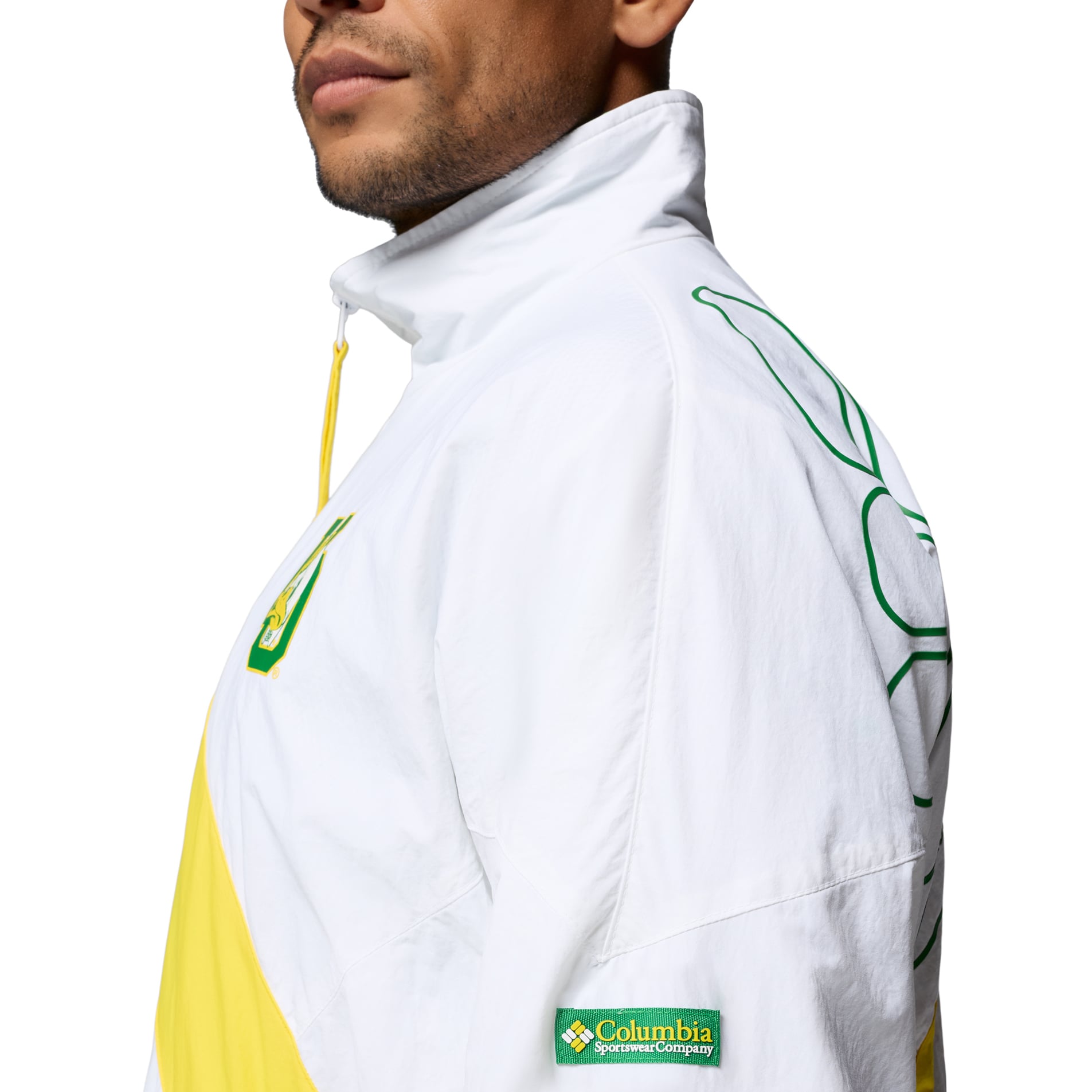 Men's Columbia White Oregon Ducks Reventure Full-Zip Windbreaker Omni-Shield Jacket