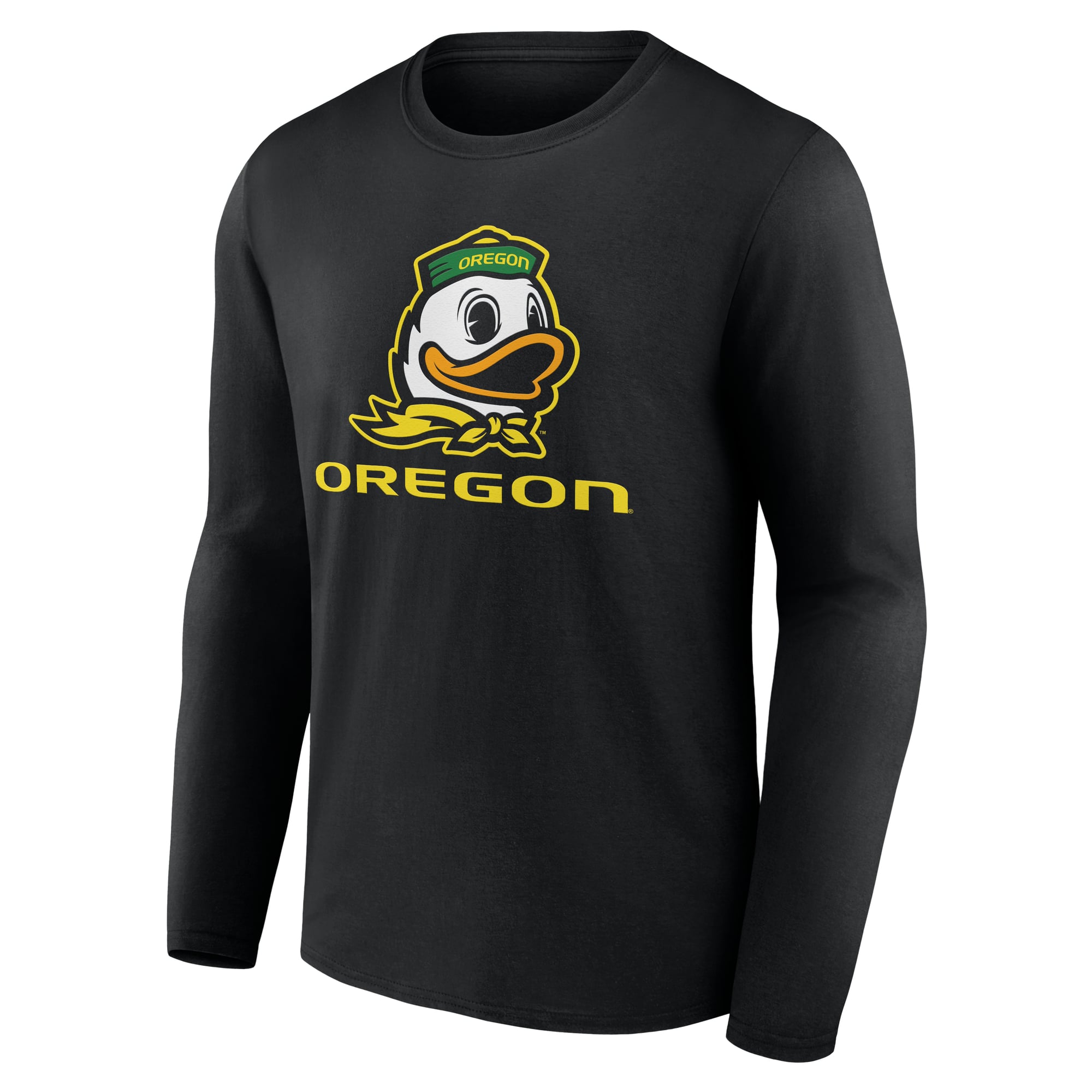 T-shirt à manches longues Fanatics pour hommes, noir, Oregon Ducks Team Lockup