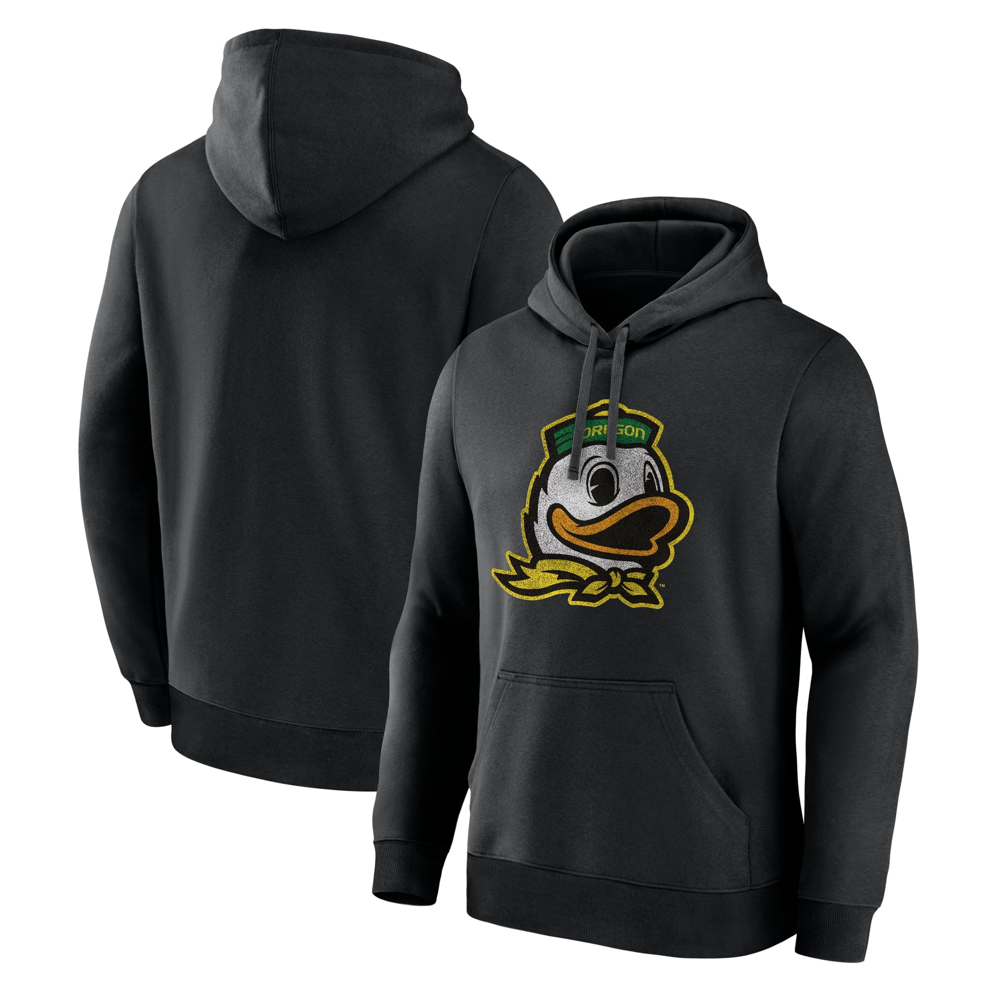 Sweat à capuche polaire noir logo principal des Oregon Ducks pour homme
