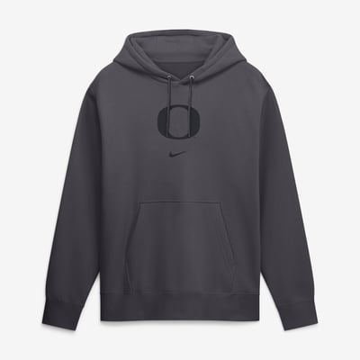  Oregon Ducks Nike Washed Club Fleece Pullover Hoodie - Anthracite