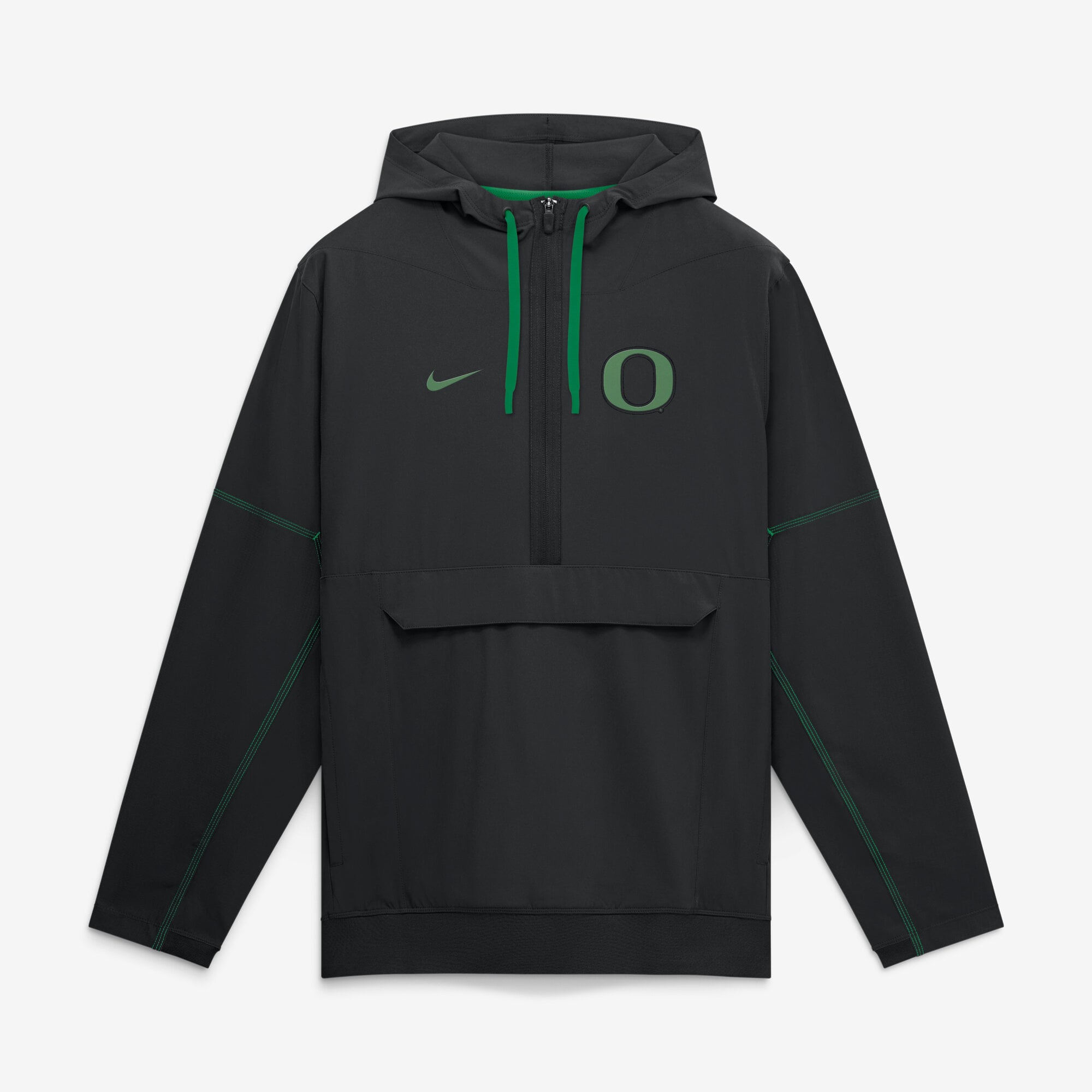 Men's Nike Oregon Ducks 2026 Sideline Anorak Half-Zip Hooded Jacket