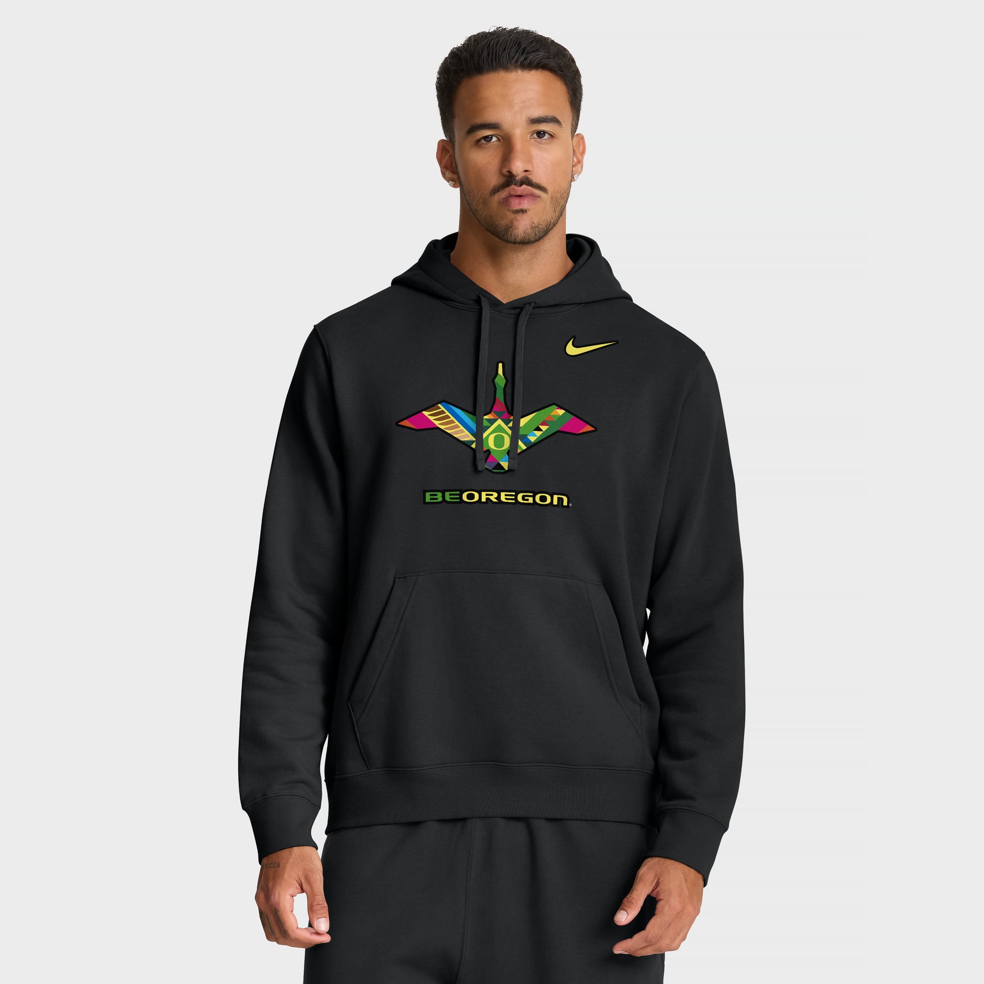 Sweat à capuche Nike noir pour homme, Oregon Ducks Be Club