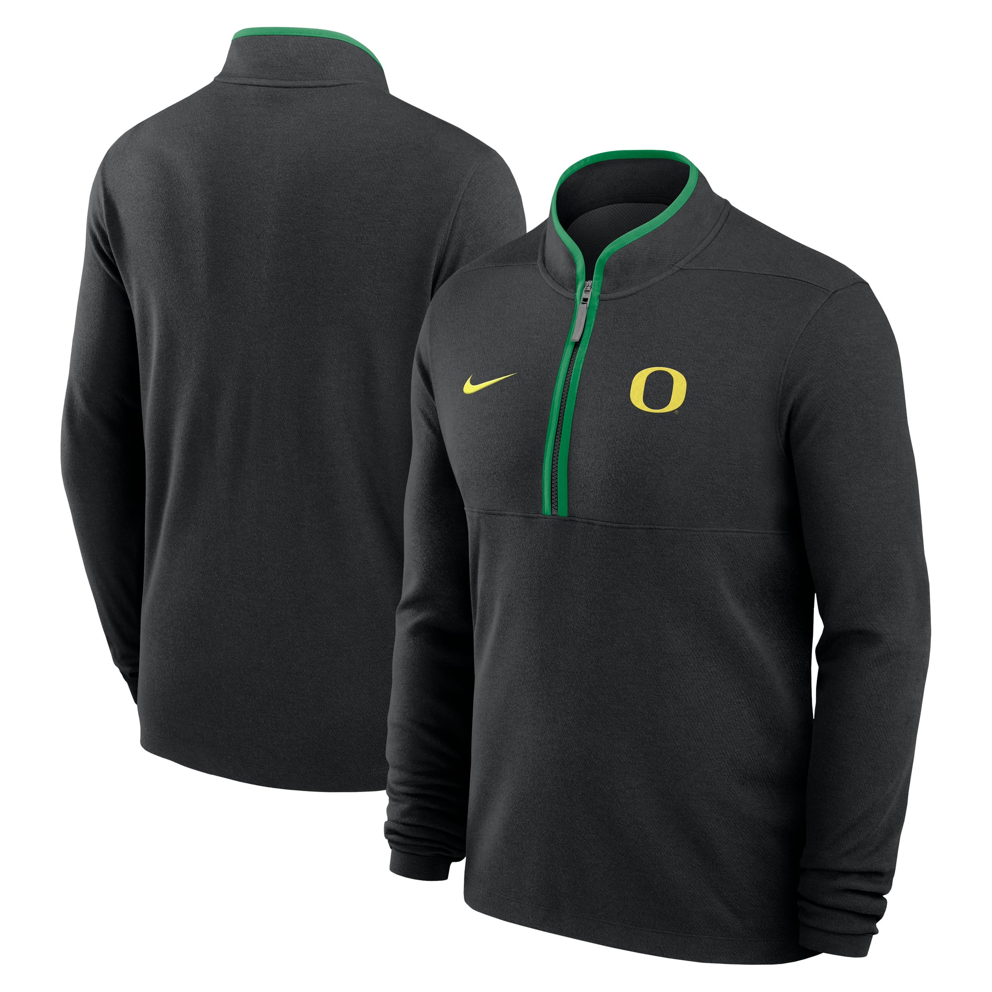 Men's Nike Black Oregon Ducks Courtside Victory Dri-FIT Half-Zip Pullover