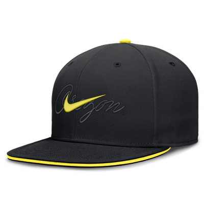 Casquette ajustée Nike Dri-FIT Primetime Script des Oregon Ducks - Noire