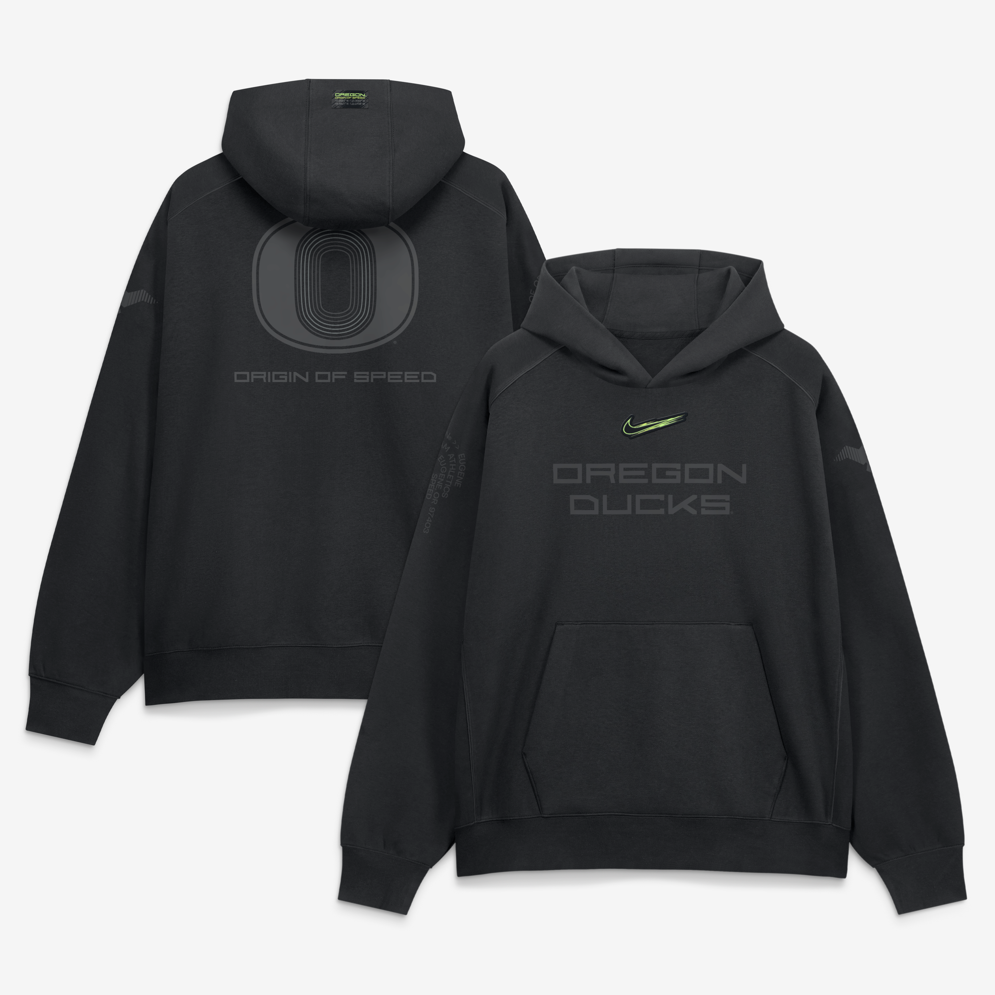 Sweat à capuche Nike Air Origin of Speed ​​des Oregon Ducks noirs pour homme