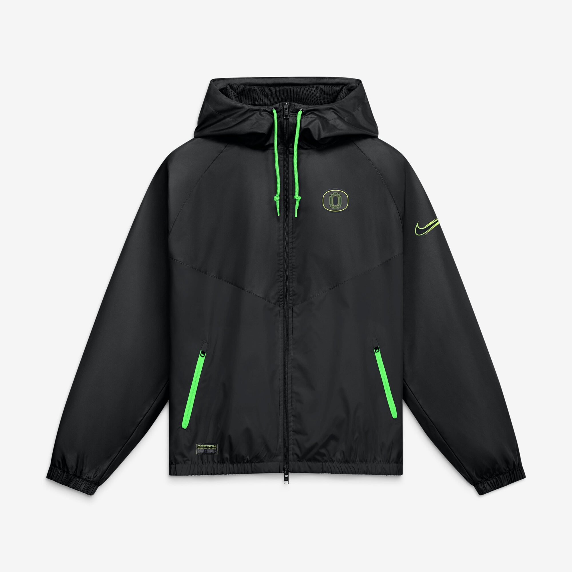 Veste coupe-vent zippée intégrale Nike Oregon Ducks Origin of Speed ​​pour homme