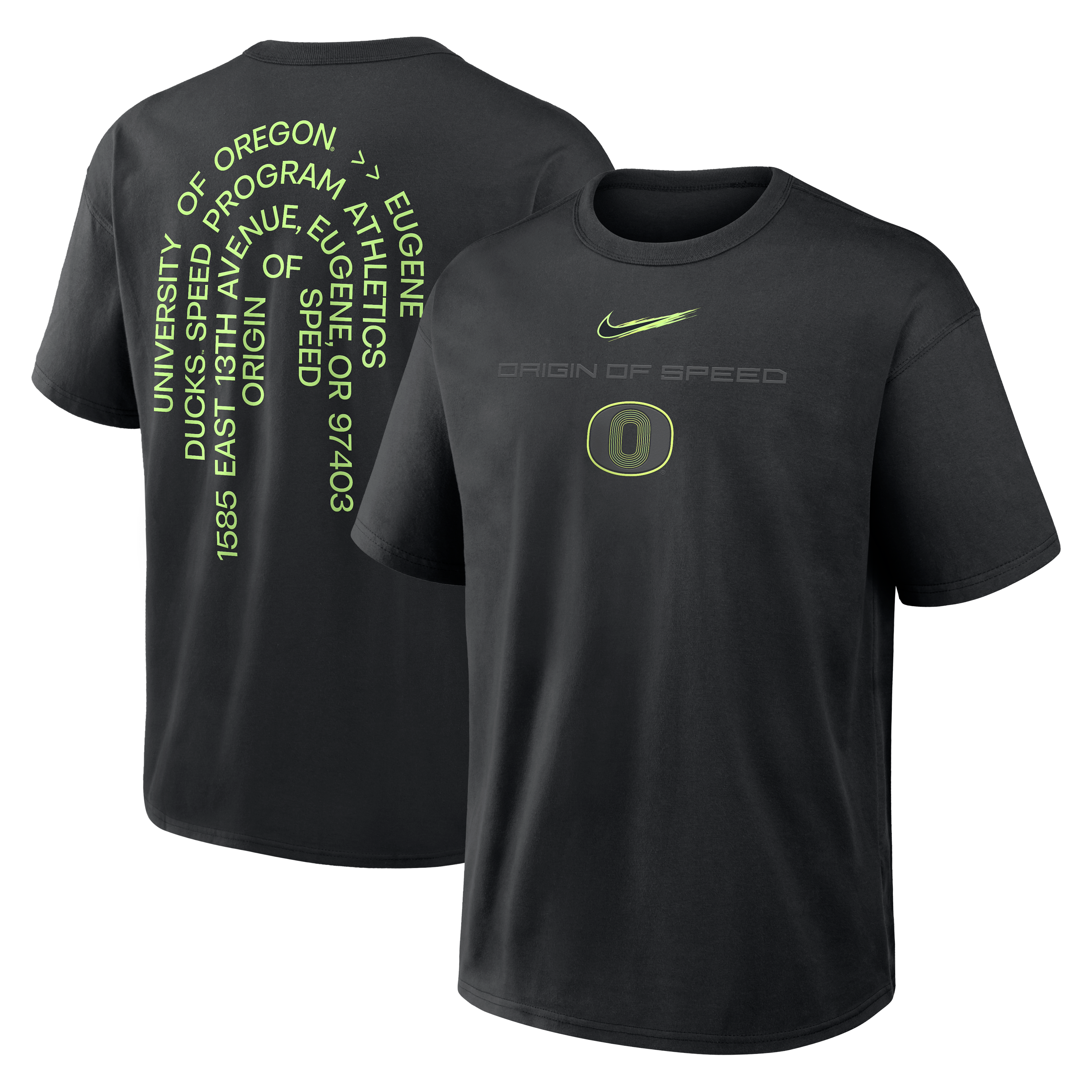 T-shirt Nike Max90 Origin of Speed ​​pour homme, noir, Oregon Ducks