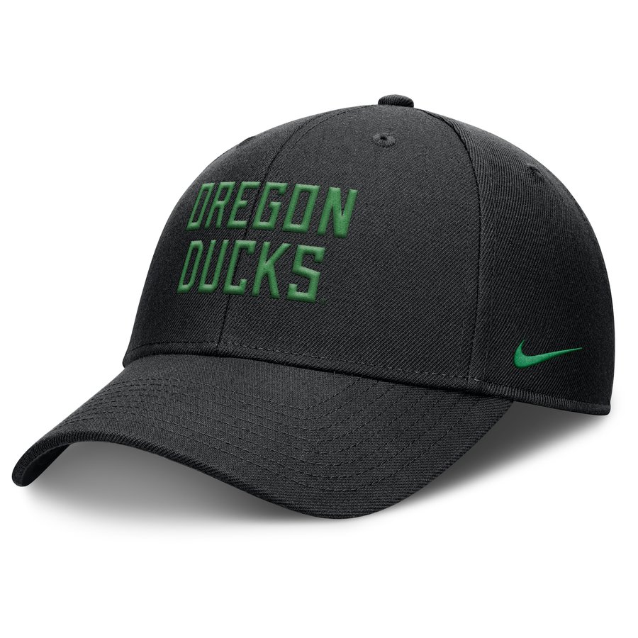 Men's Nike Black Oregon Ducks Rise Practice Adjustable Hat
