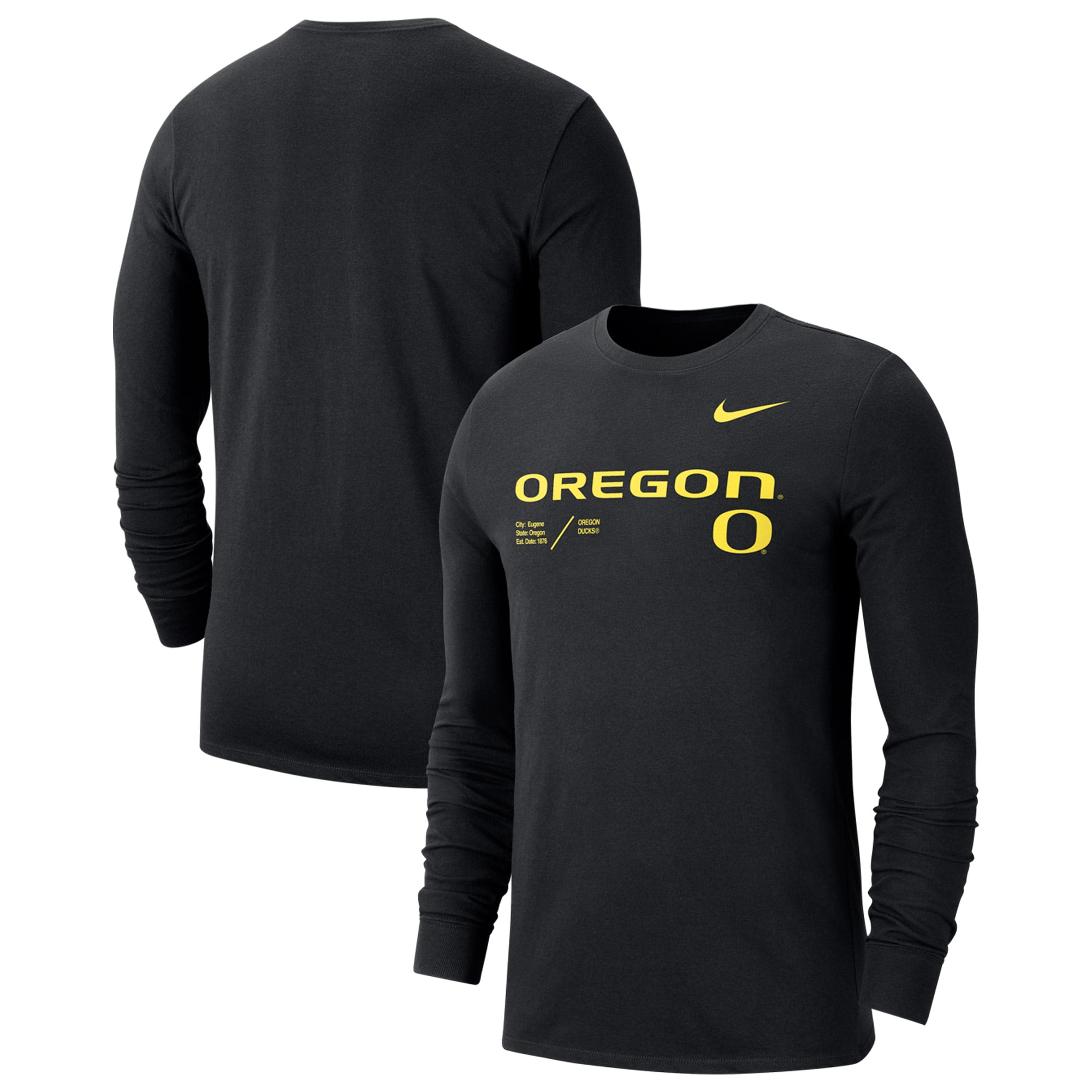 Men's Nike Black Oregon Ducks Team Practice Performance Long