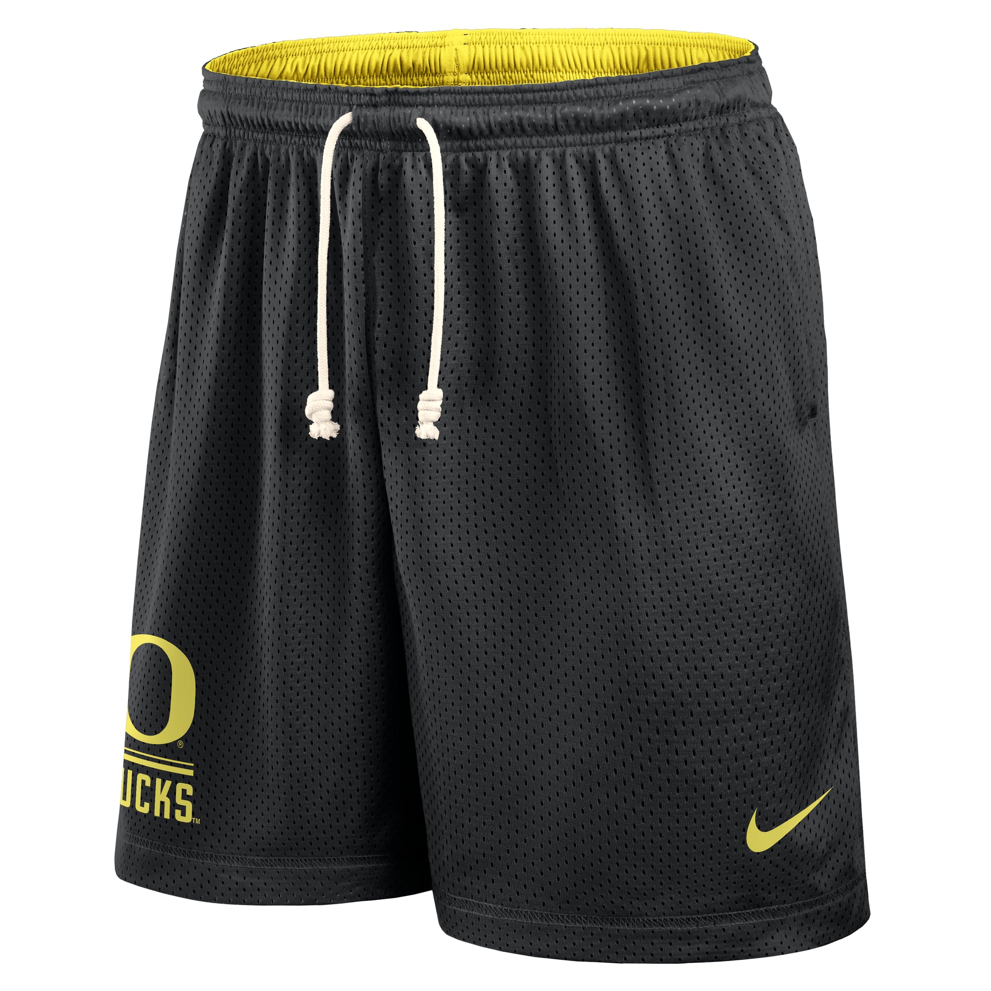 Short réversible Nike Dri-FIT noir/jaune Oregon Ducks Courtside pour homme