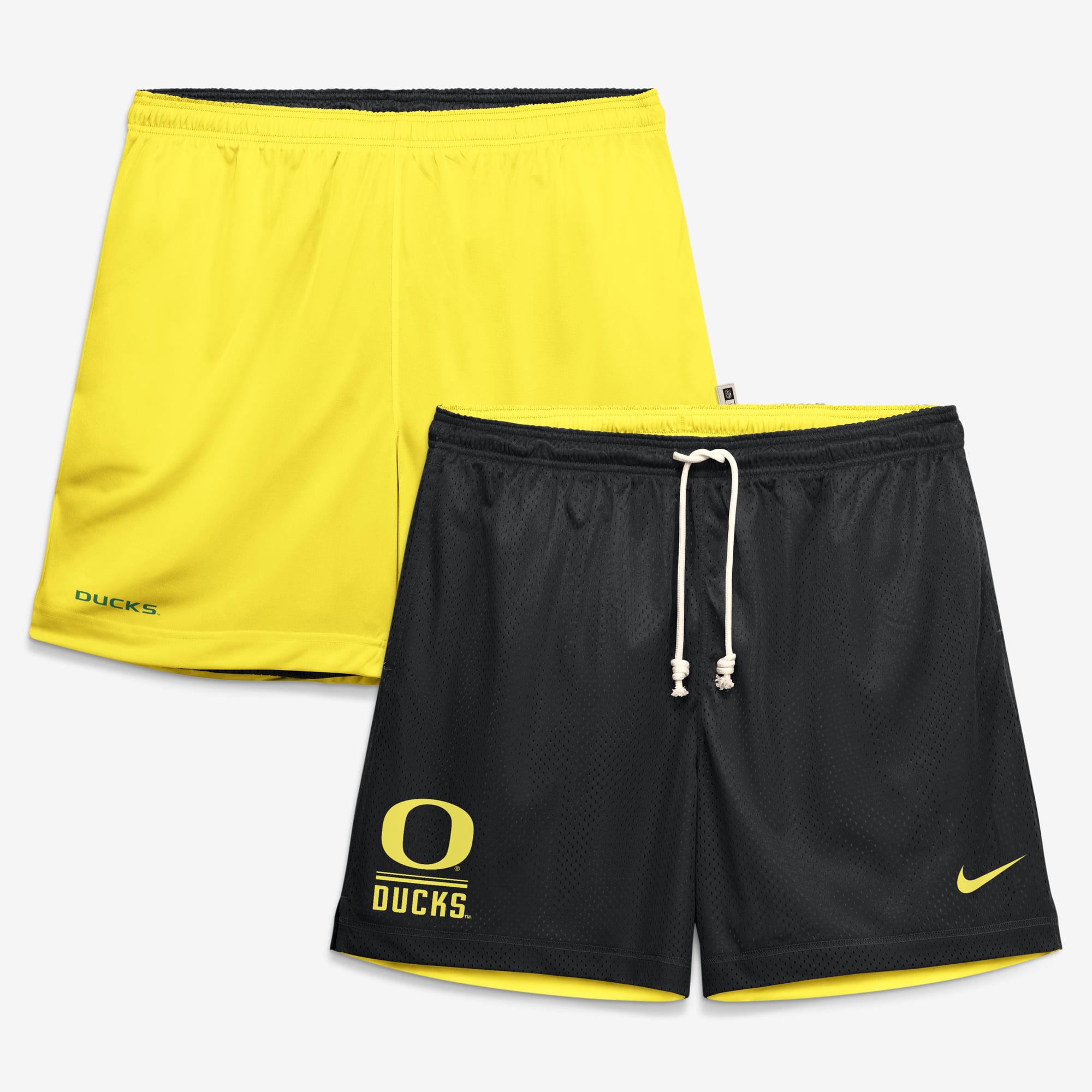 Short réversible Nike Dri-FIT noir/jaune Oregon Ducks Courtside pour homme
