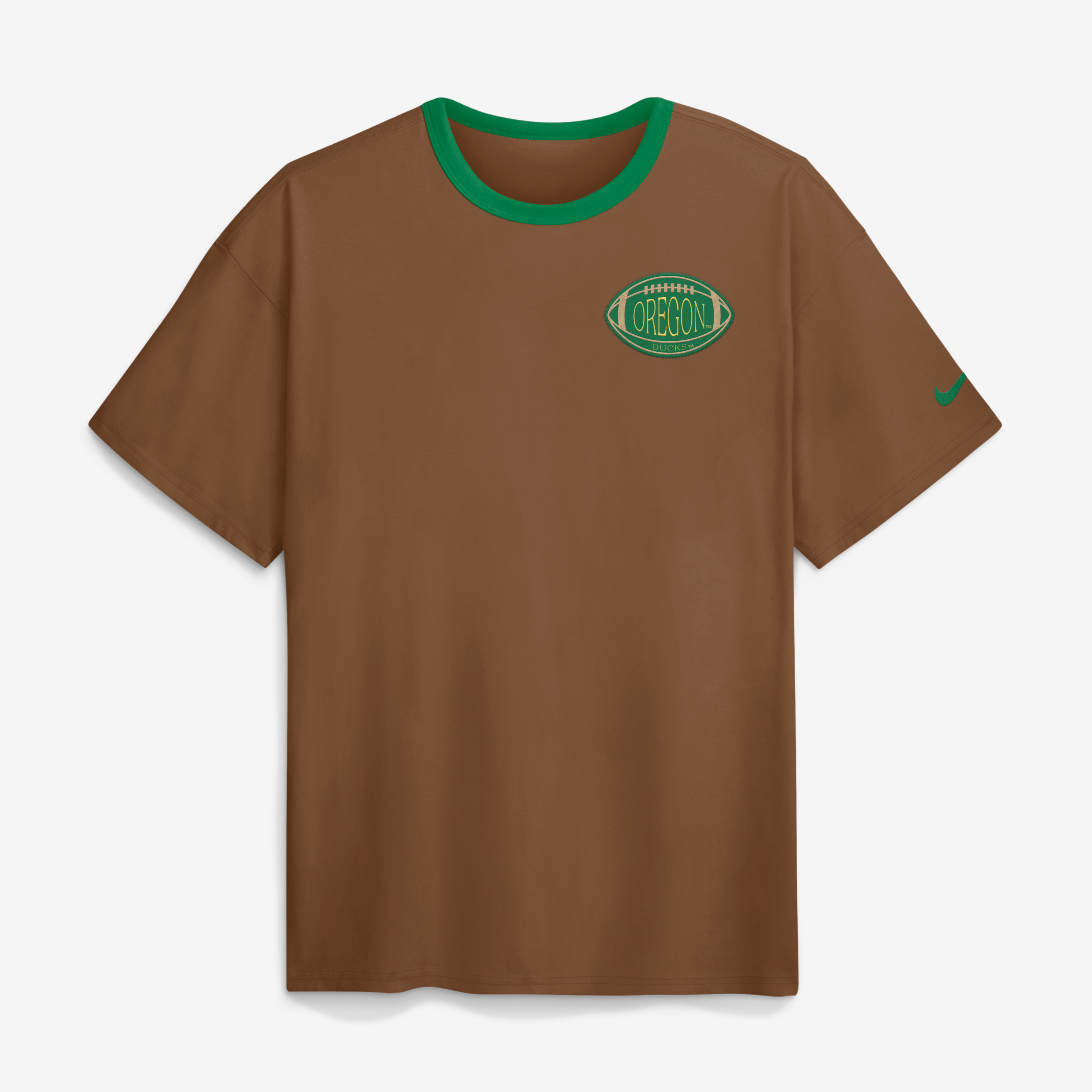 T-shirt Nike Max90 marron pour homme, motif Oregon Ducks Academic Patch