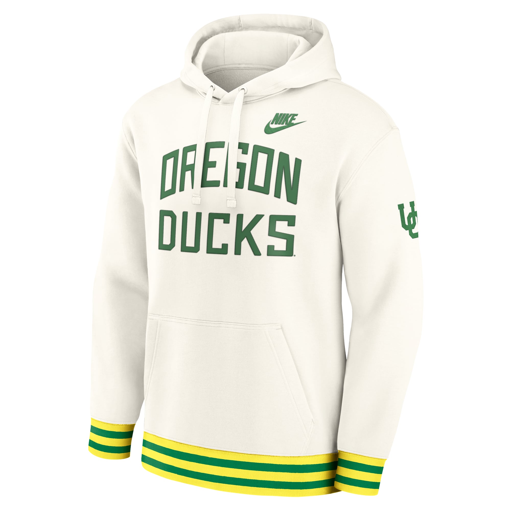 Men's Nike  Cream Oregon Ducks Legacy Retro Pullover Hoodie
