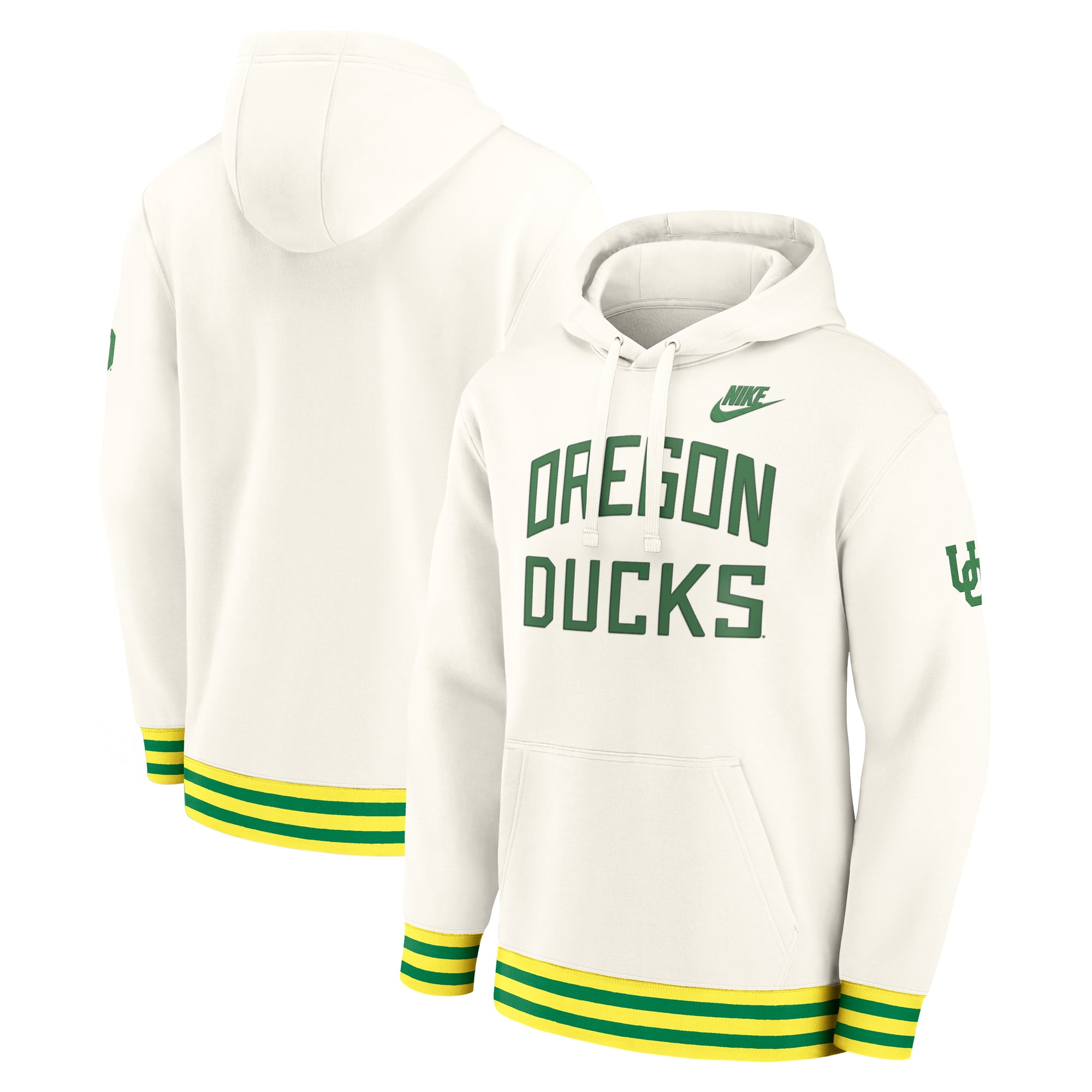Men's Nike Cream Oregon Ducks Legacy Retro Pullover Hoodie