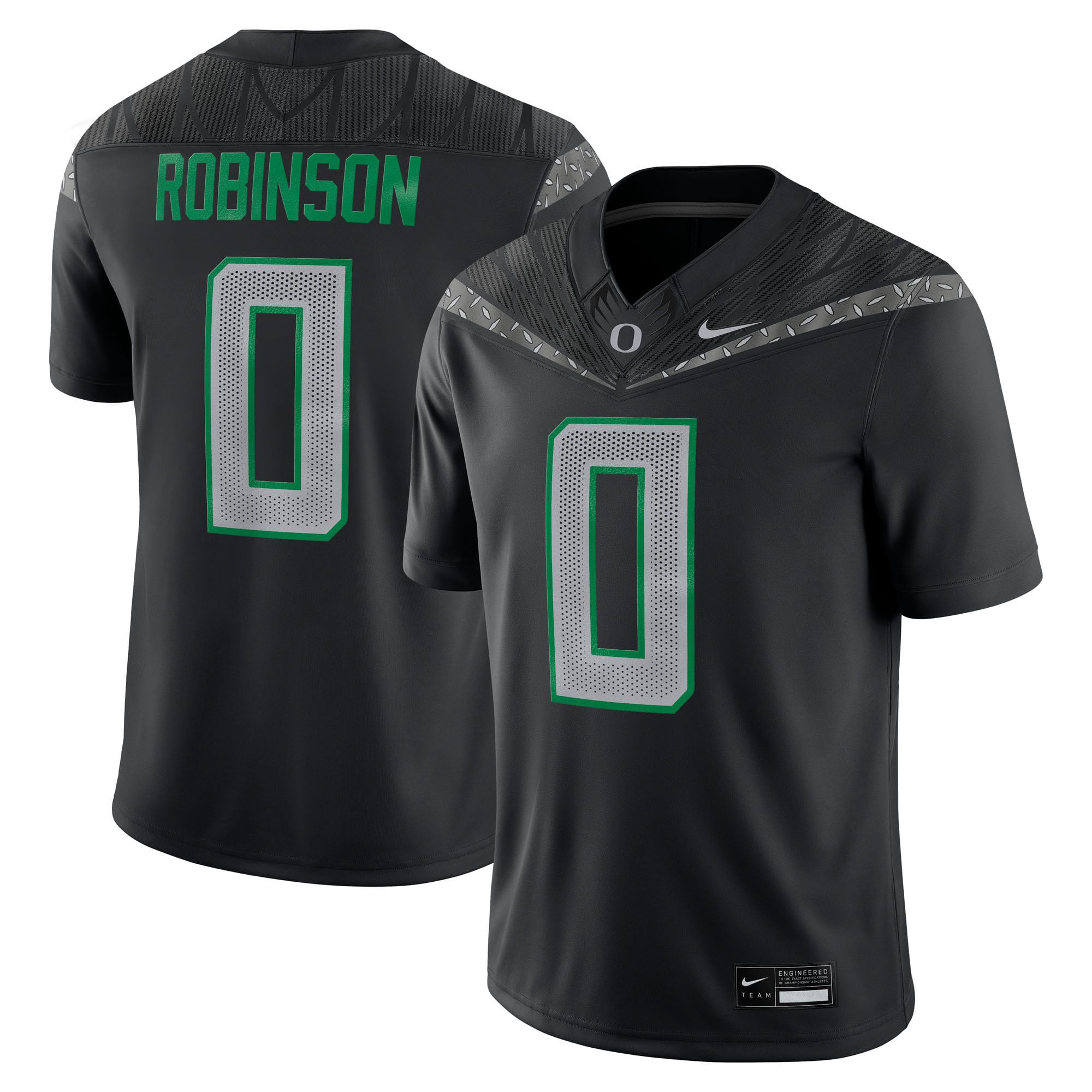 Men's Nike D'Antre Robinson Black Oregon Ducks Home Game Jersey
