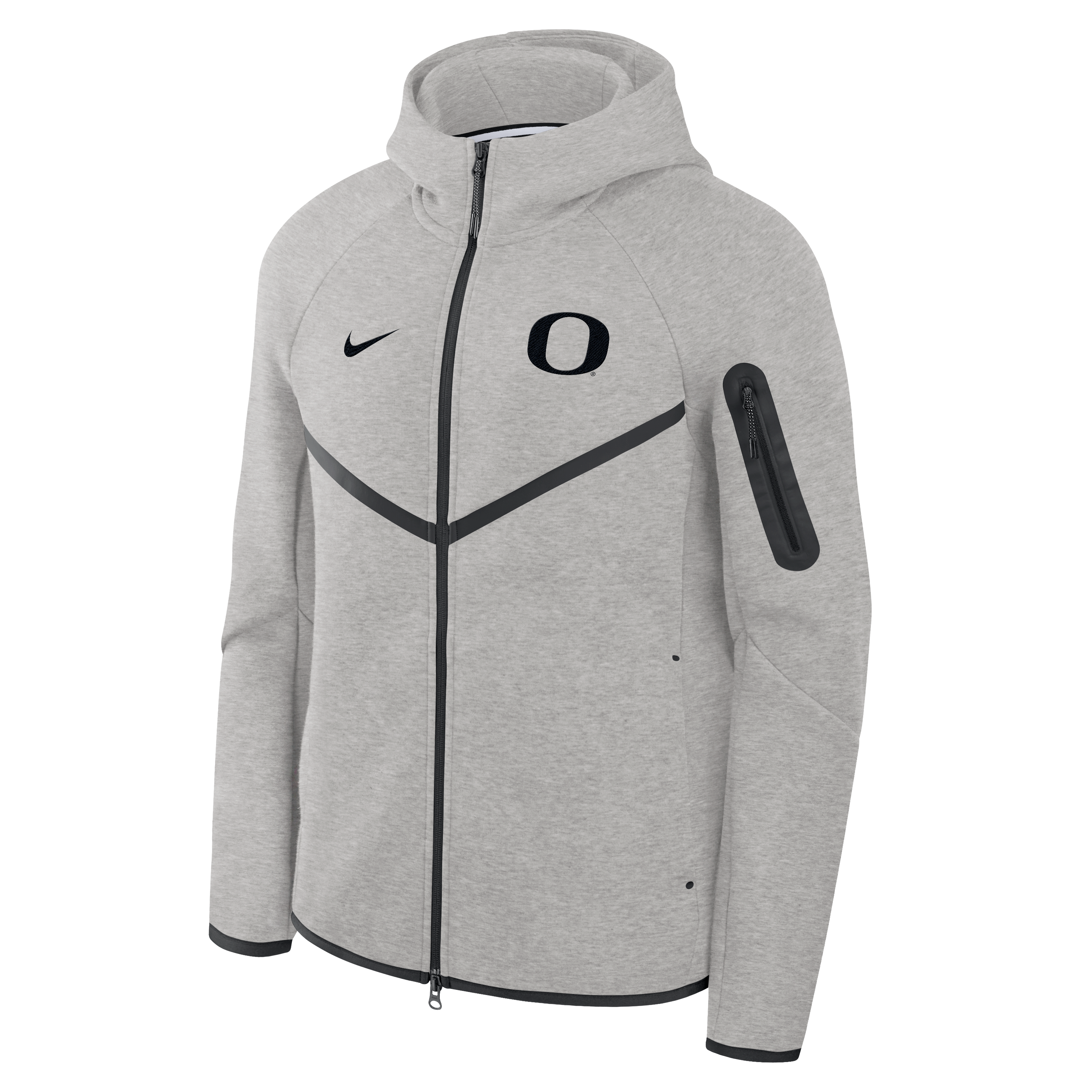 Sweat à capuche zippé Nike Stone Oregon Ducks Tech Fleece Raglan pour homme