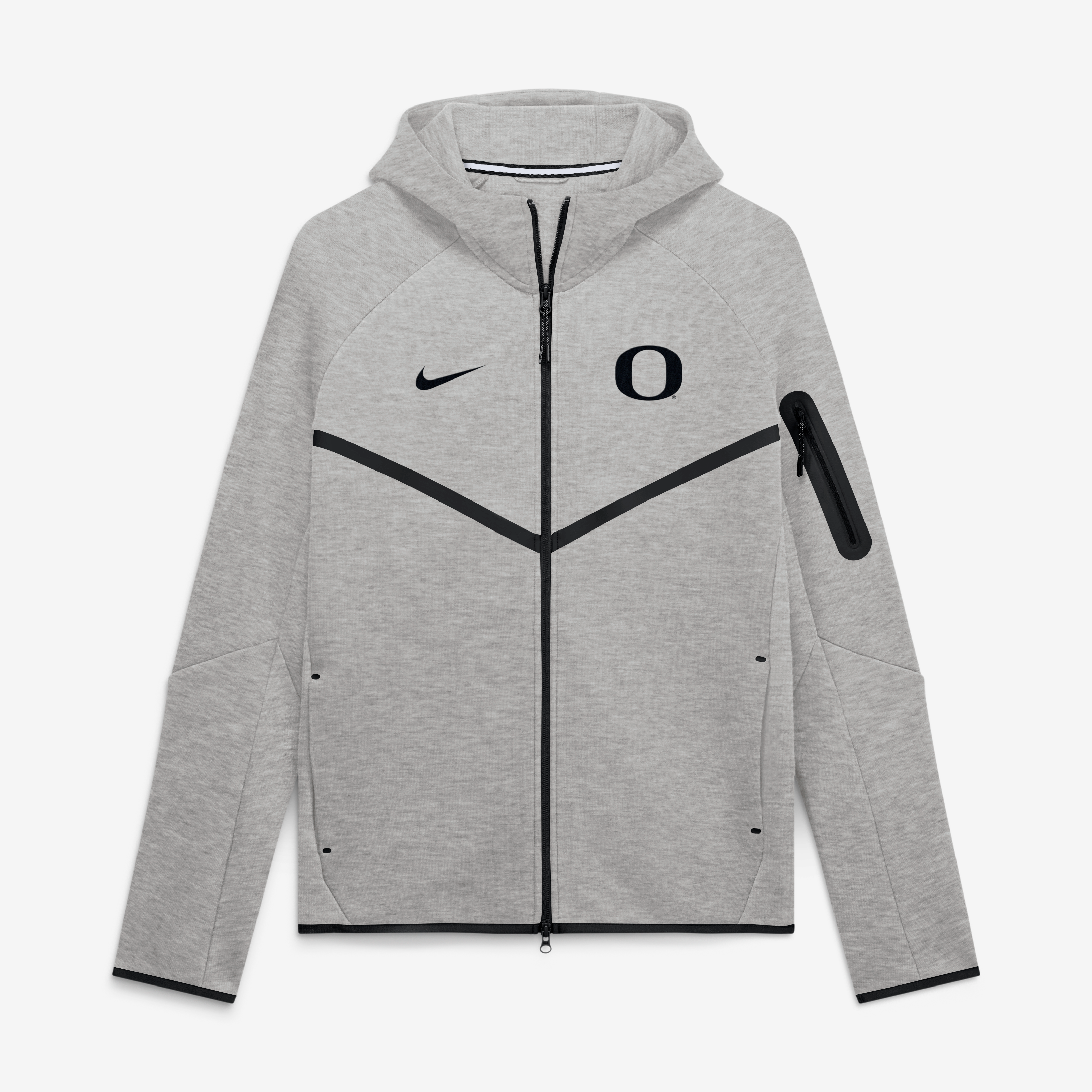 Sweat à capuche zippé Nike Stone Oregon Ducks Tech Fleece Raglan pour homme