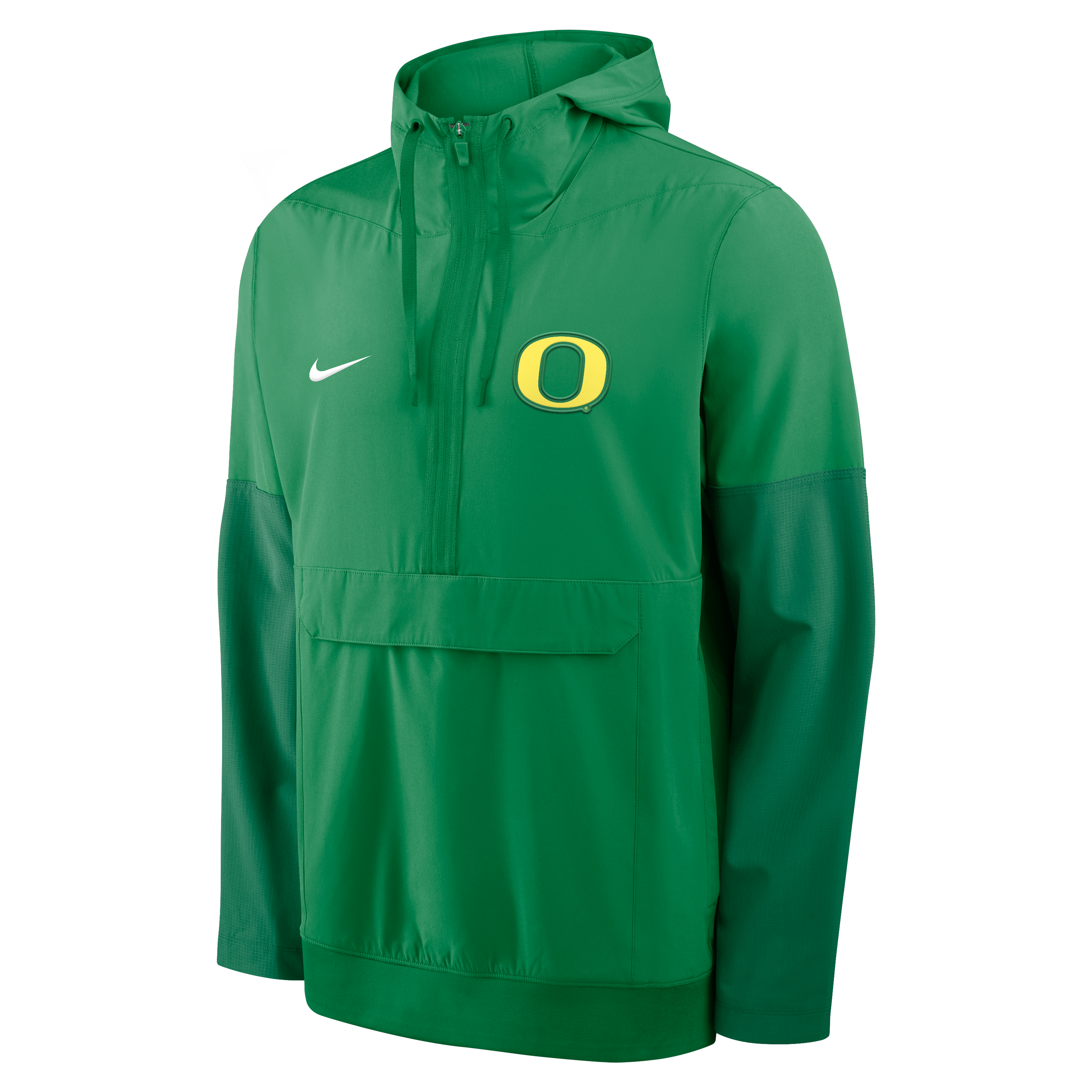Men's Nike Green Oregon Ducks Anorak Half-Zip Hoodie Jacket