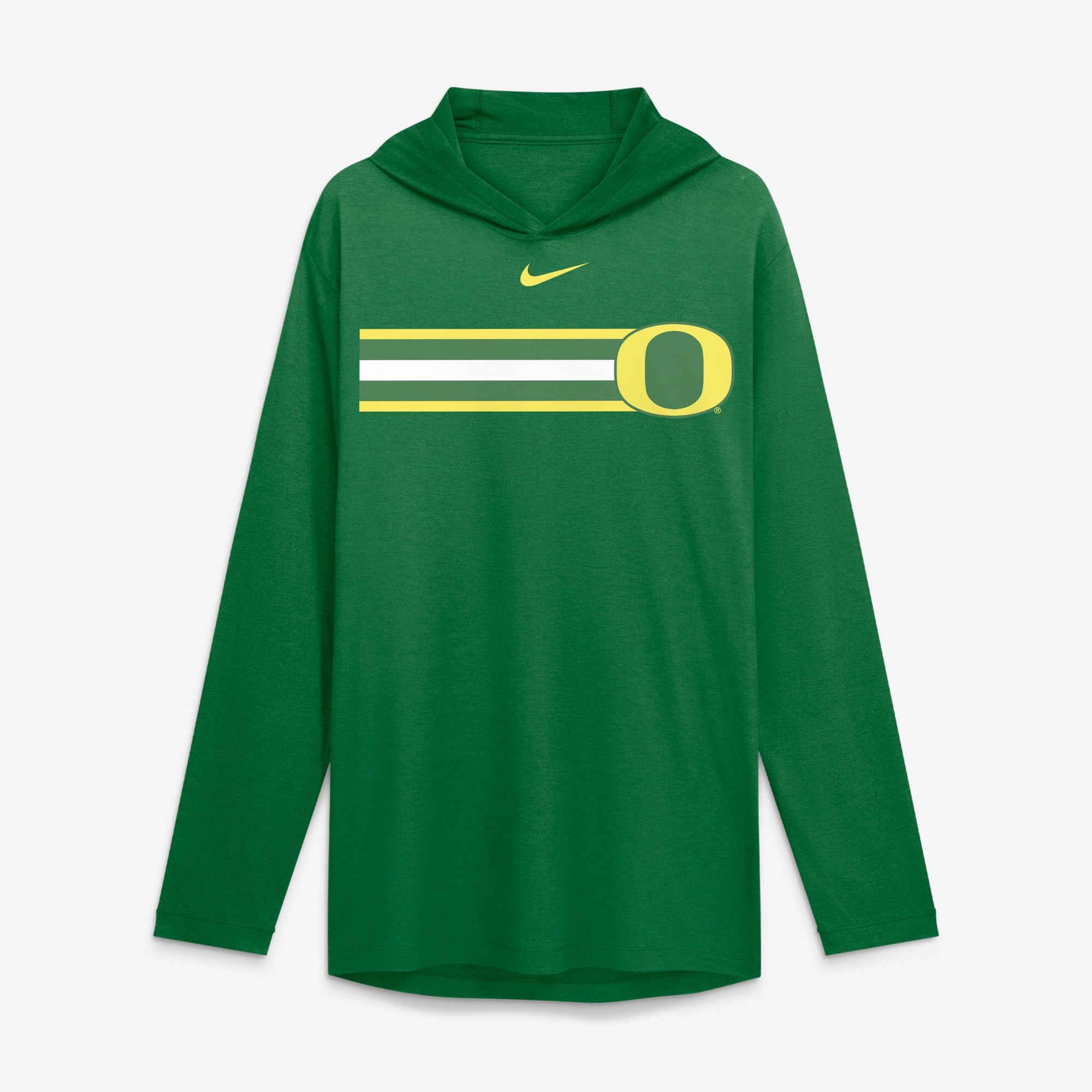 Men's Nike Green Oregon Ducks Primetime Pattern Tri-Blend Dri-FIT Long Sleeve Hooded T-Shirt